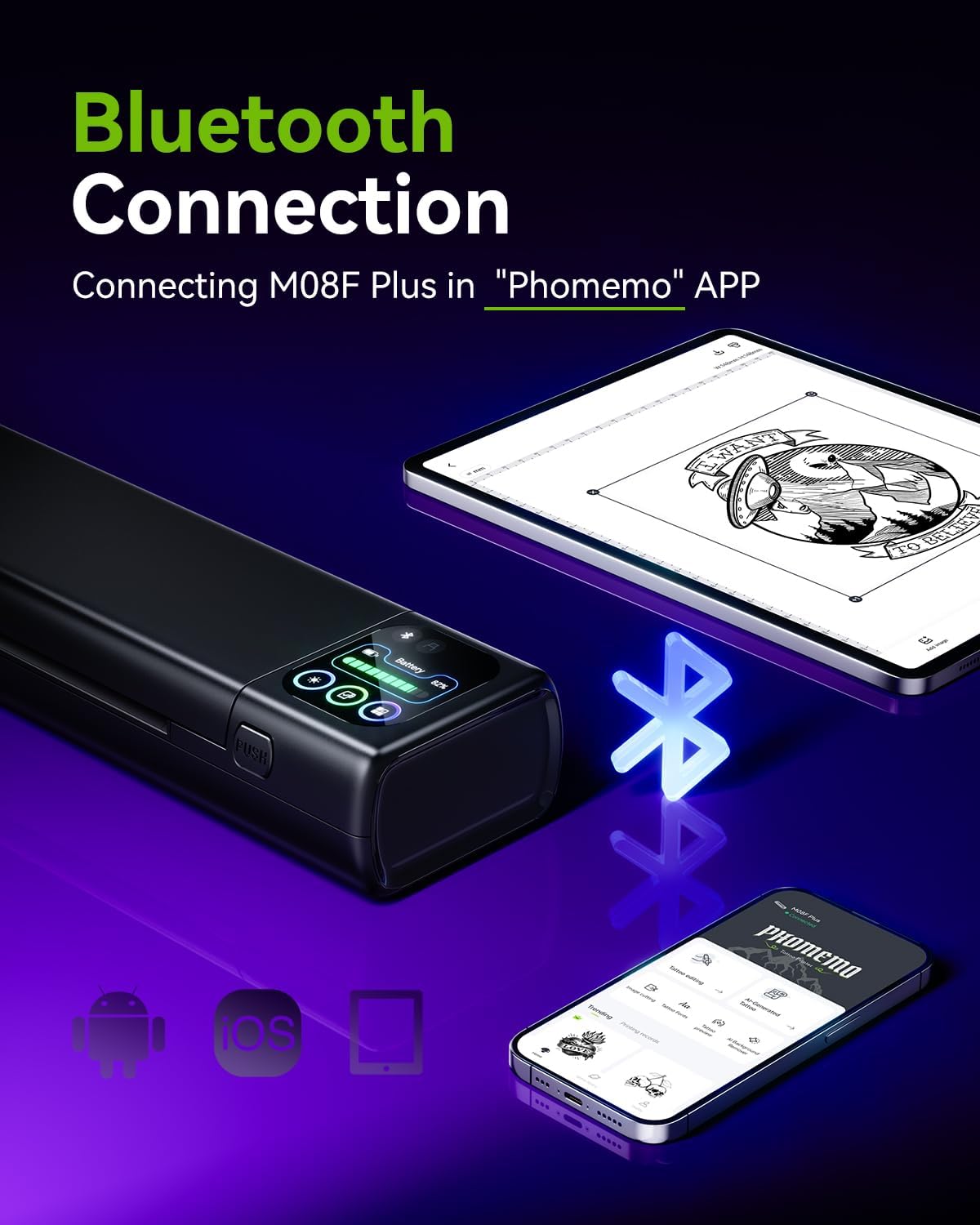 Detalle 2 de Phomemo M08F Plus thermal printer 715g