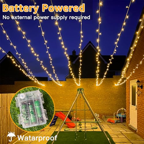 Thumbnail 2 de Ollny Fairy Lights Battery Operated: 10m of 100 Warm White LEDs for Indoor & Outdoor Use