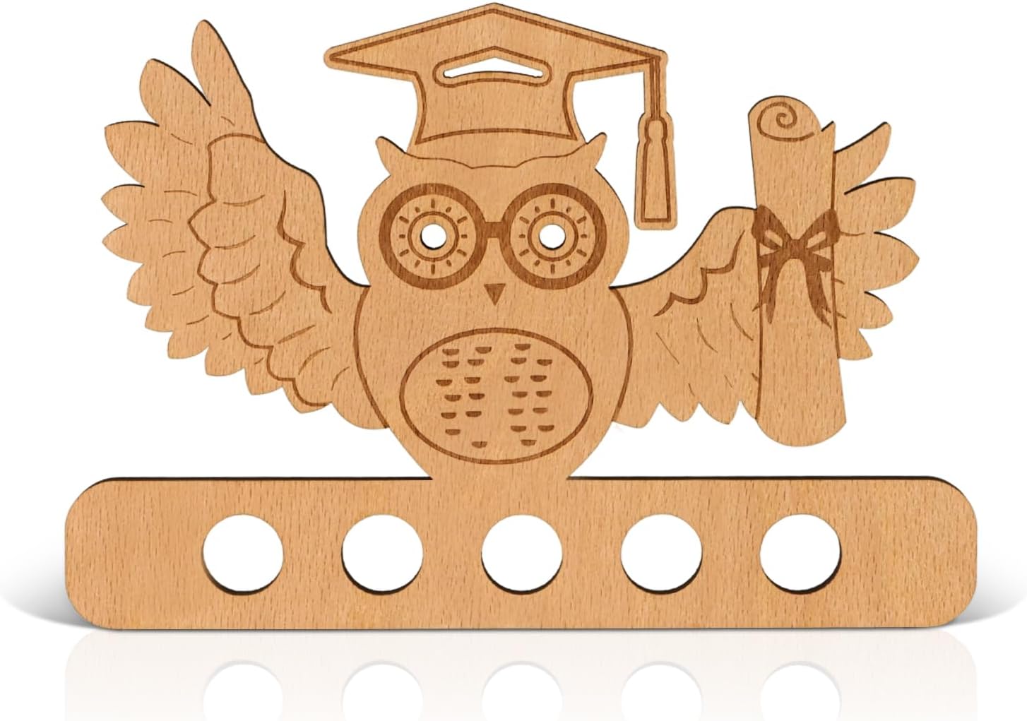 Thumbnail 6 de Giftota Eule Abschluss Geldgeschenk aus Holz – Glücksbringer zur bestandenen Prüfung (Bachelor, Abitur 2026, Master, Doktor)