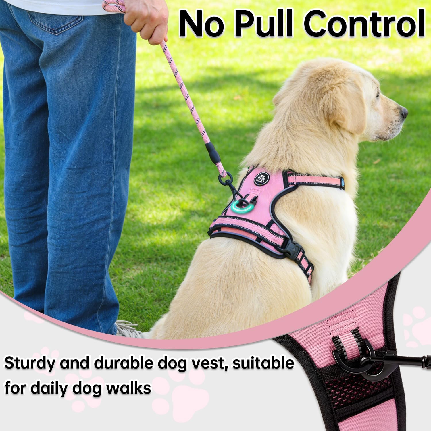 Thumbnail 6 de NESTROAD Small Pink Dog Vest Harness S