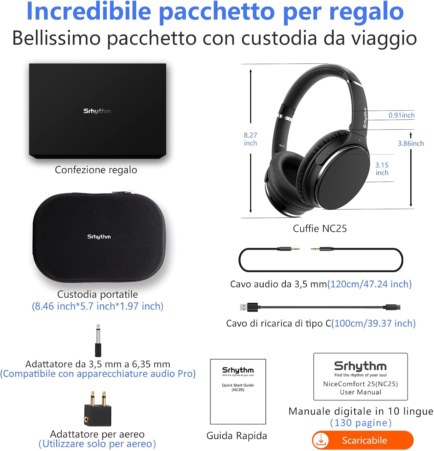 Thumbnail 3 de Srhythm NC25 cuffie over‑ear con cancellazione attiva del rumore