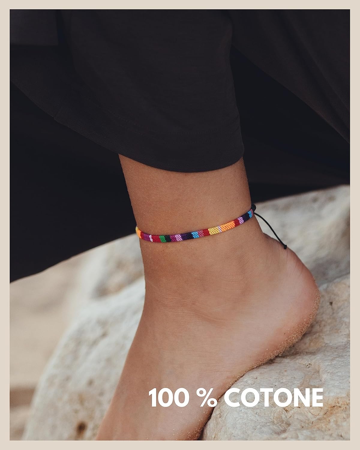 Detalle de GD GOOD.designs Cavigliera etnica: braccialetto da surfing e festival, impermeabile e regolabile