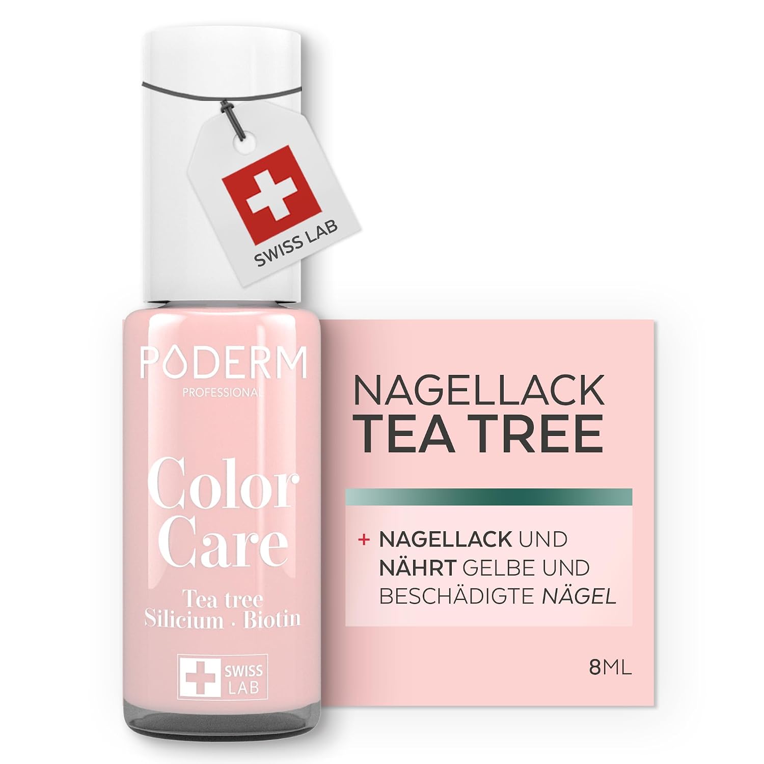 Detalle de PODERM TEEBAUM-NAGELLACK COLOR CARE Rosa