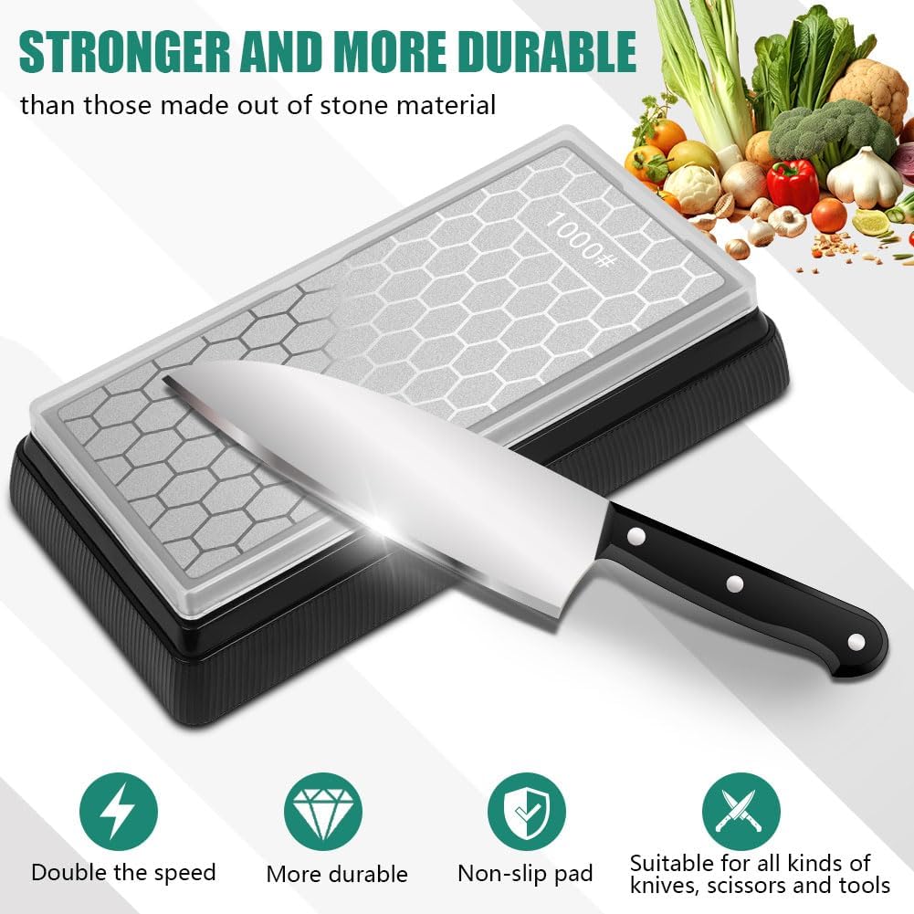 Thumbnail 3 de Aolso Piedra Afilar Diamante Doble Cara 400/1000 🔪