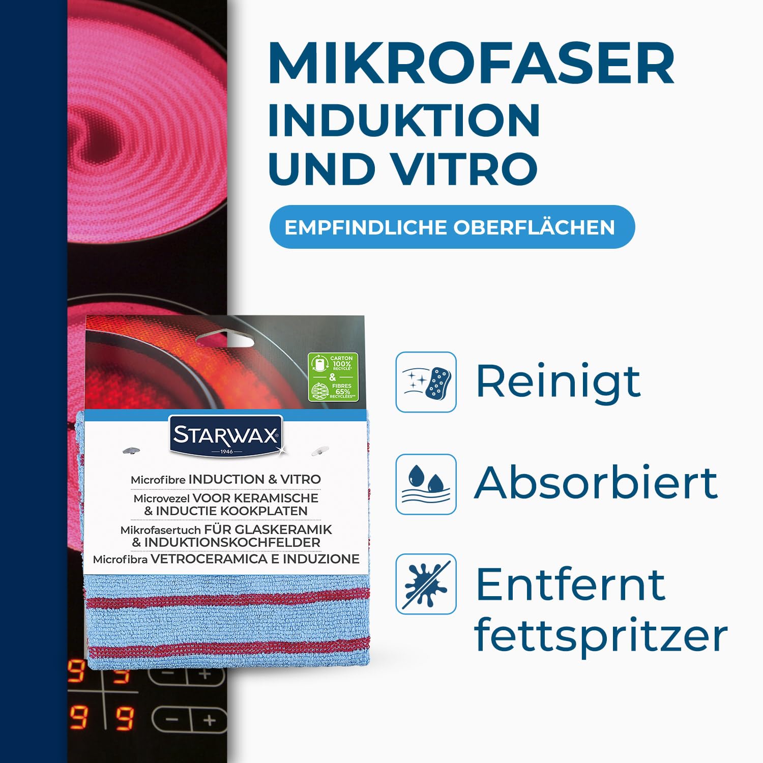 Thumbnail 2 de STARWAX - Paño de microfibra para vitrocerámica