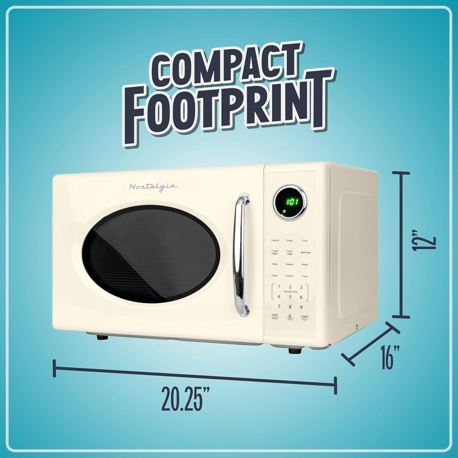 Thumbnail 4 de Nostalgia Retro 1000W Microwave Oven 1.1 cu ft