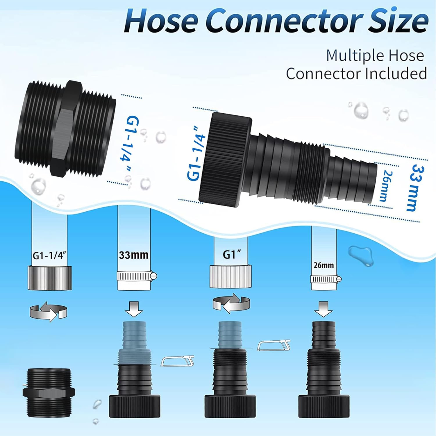 Thumbnail 5 de FOTING 400W Stainless Steel Submersible Water Pump — 8250 L/H, Auto Float, 7m Lift