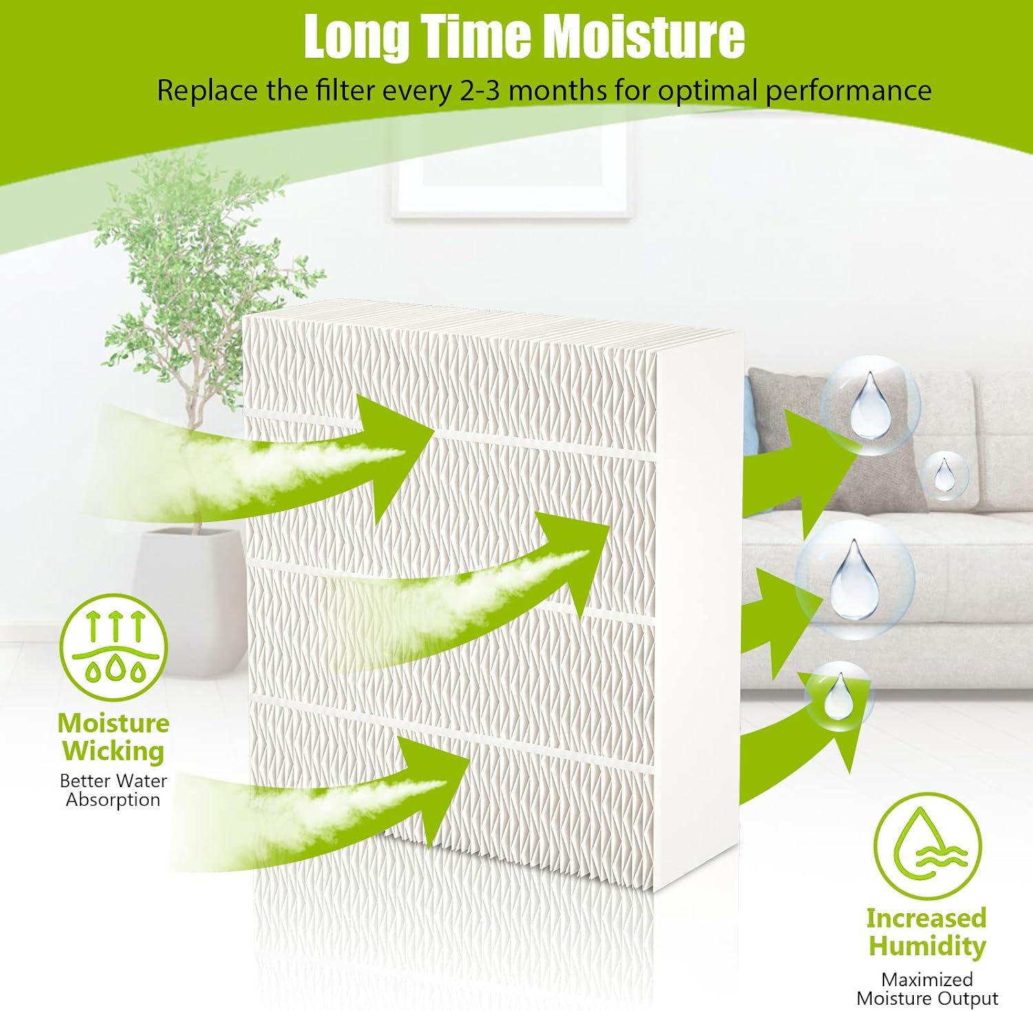 Detalle de EVERSHOW E2U10U016-1043 1043 Super Wick Humidifier Filter