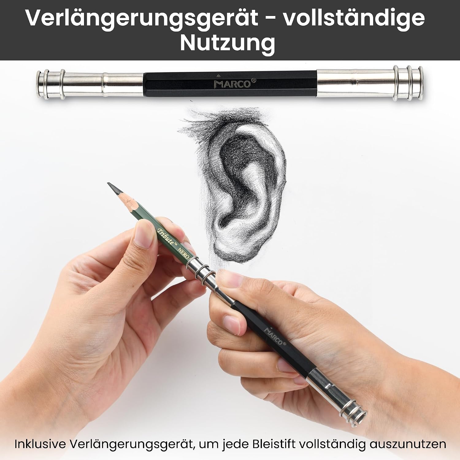 Thumbnail 6 de Zeichnungsset für Skizzen, 25 Bleistifte