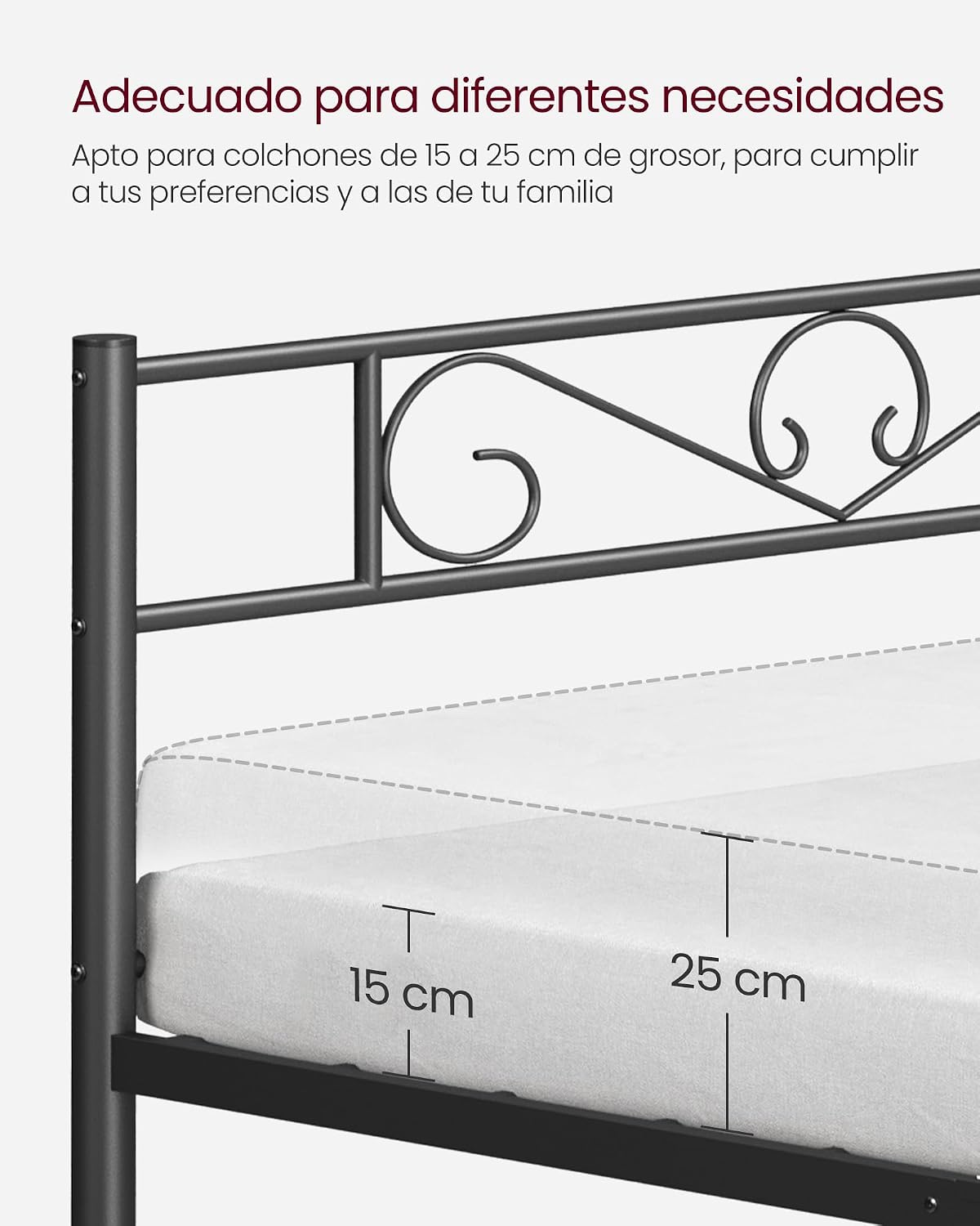 Thumbnail 6 de VASAGLE RMB061B01 Estructura de cama 90x190 250 kg