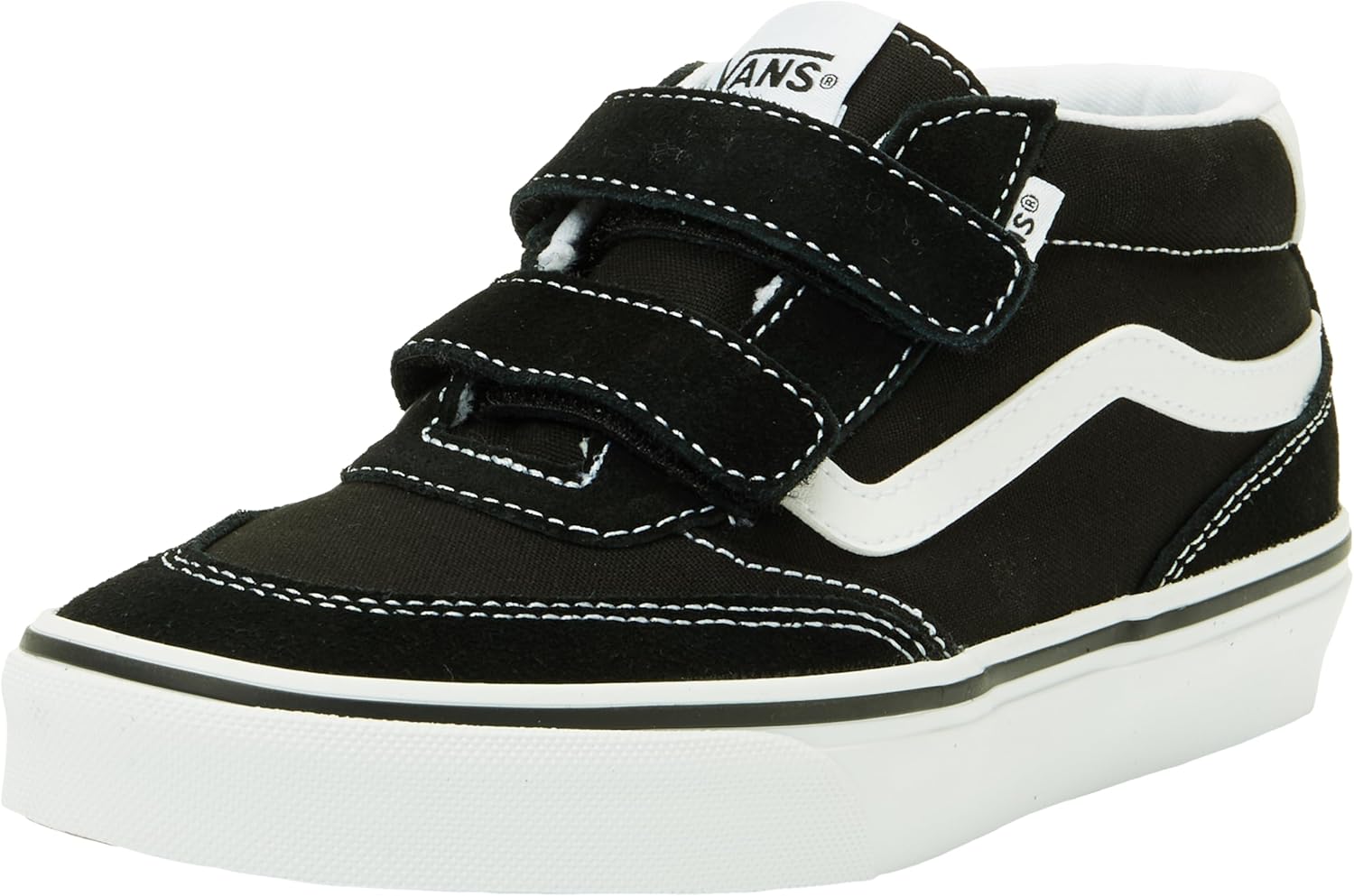 Detalle de Vans Mixte Enfant Brooklyn Mid V Basket : style classique et confort pour les petites sneakers