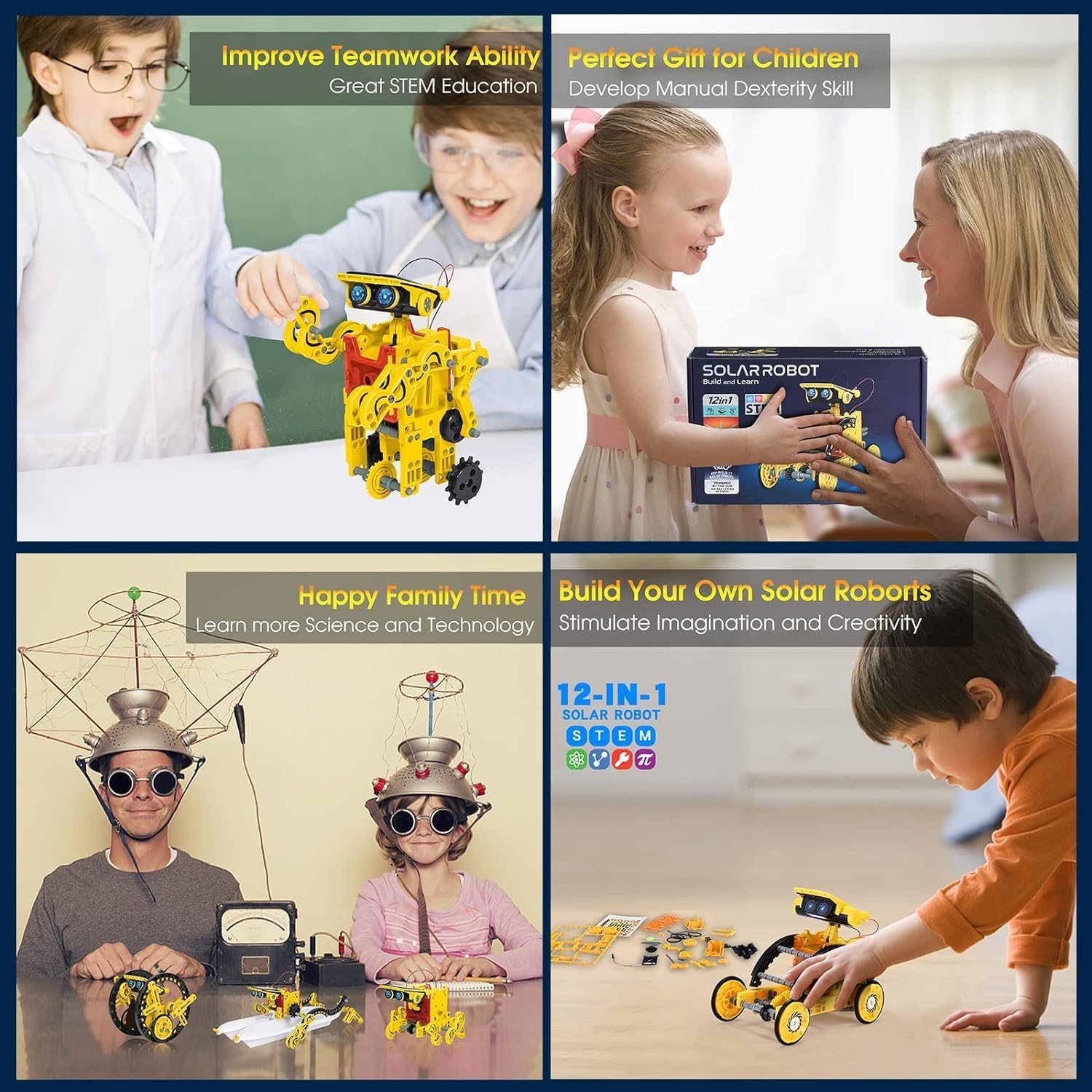 Detalle de OMWay Solar STEM 12-in-1 Robot Kit