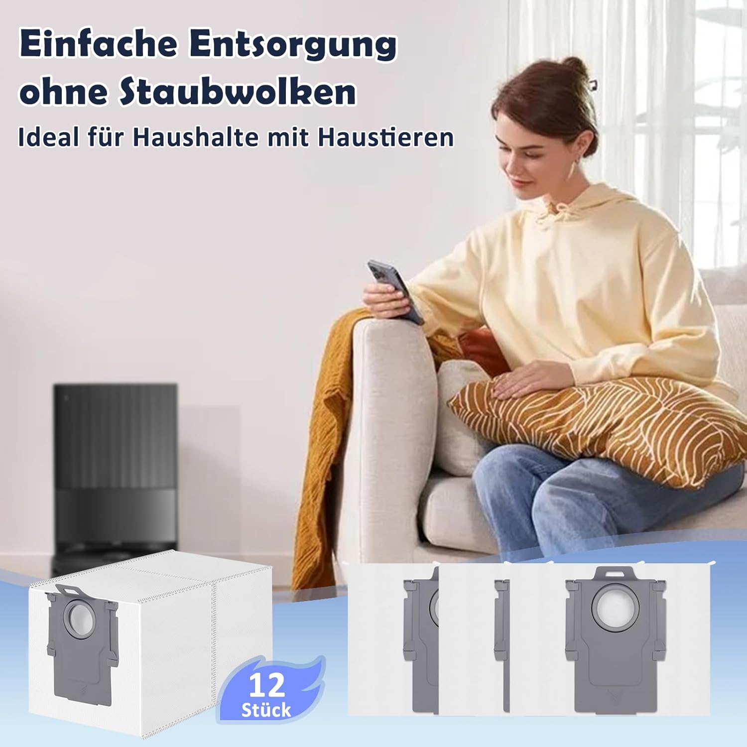 Thumbnail 4 de Roborock Staubbeutel 12er Pack