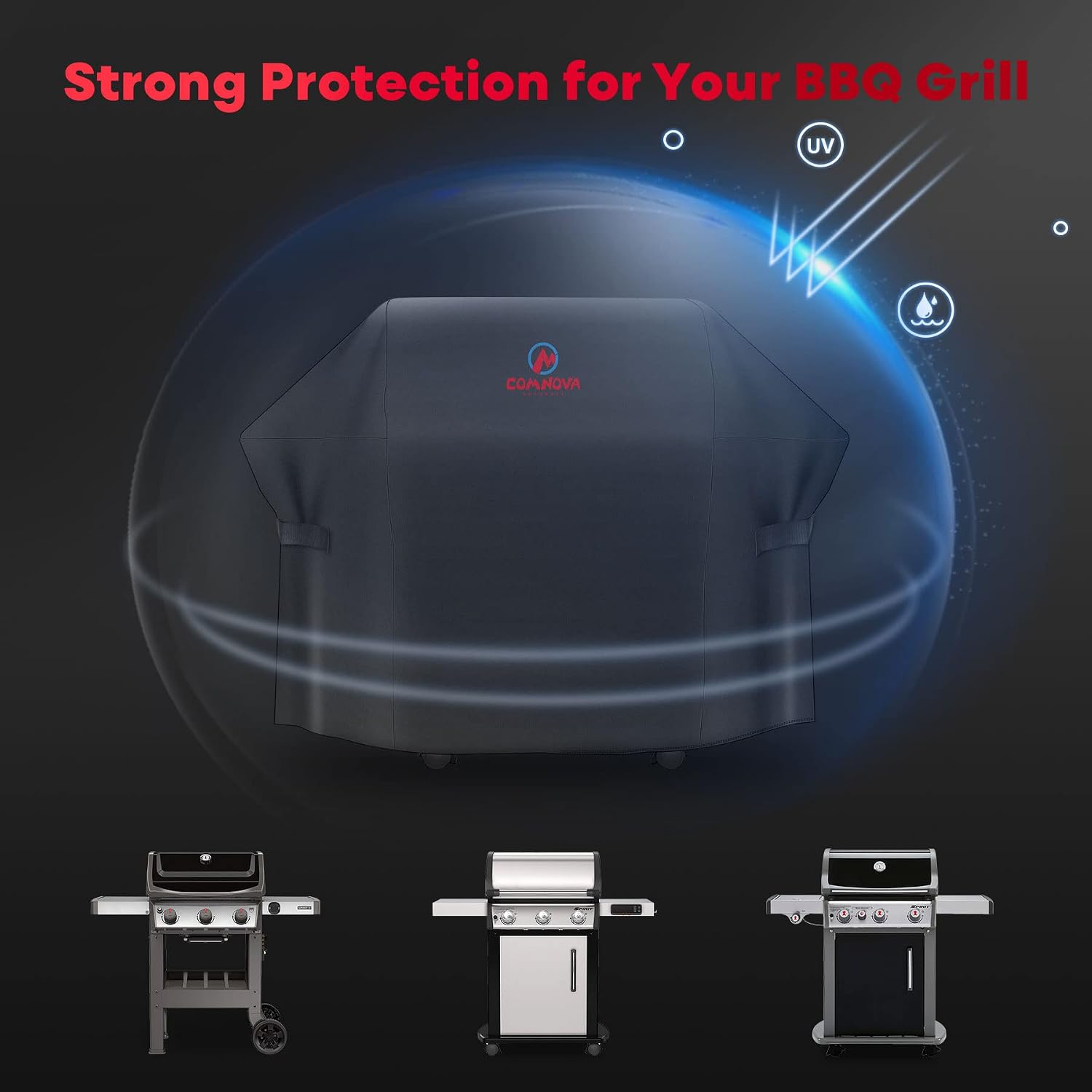 Thumbnail 4 de M COMNOVA OUTDOORS For Weber Spirit 300 Series 52-Inch Grill Cover, 600D Oxford
