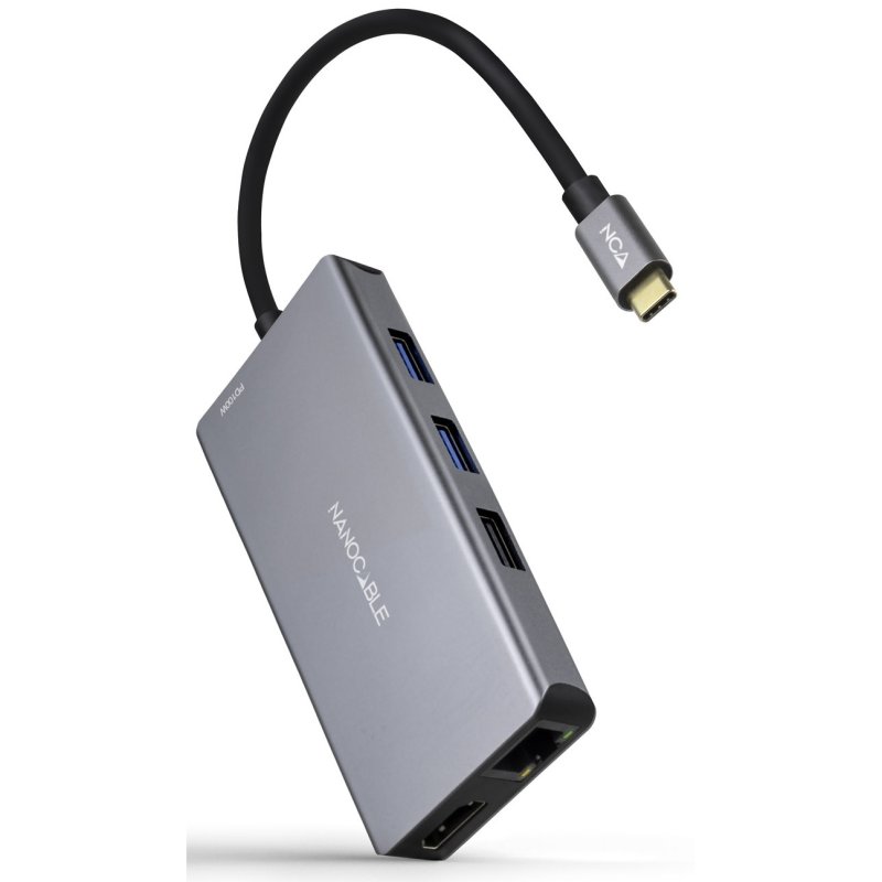 Detalle de Nanocable Docking Hub 9 en 1 hub USB-C 100W