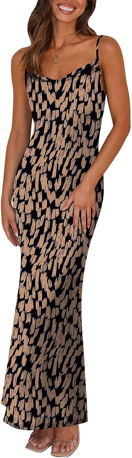 Thumbnail 6 de PRETTYGARDEN Women's 2026 Summer Floral Spaghetti Strap Maxi Dress