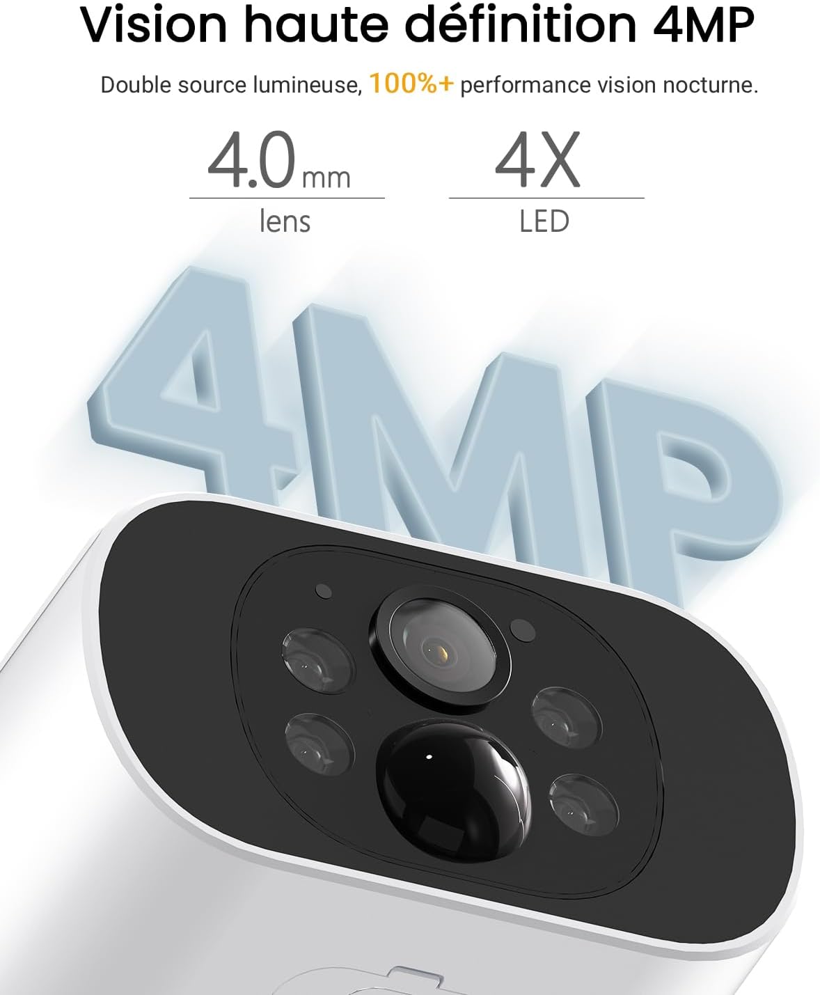 Detalle 2 de ARCCTV C3-bewakingscameraset voor buiten, op zonne-energie, 2K/4MP