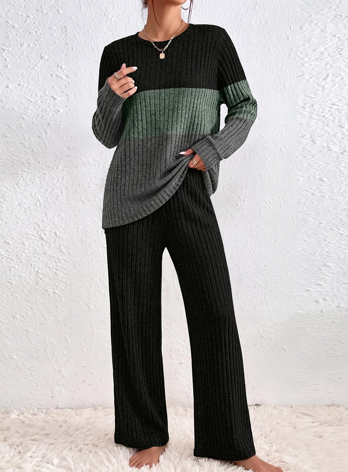 Thumbnail 2 de Sipaya Women's Lounge Set Ribbed Knit