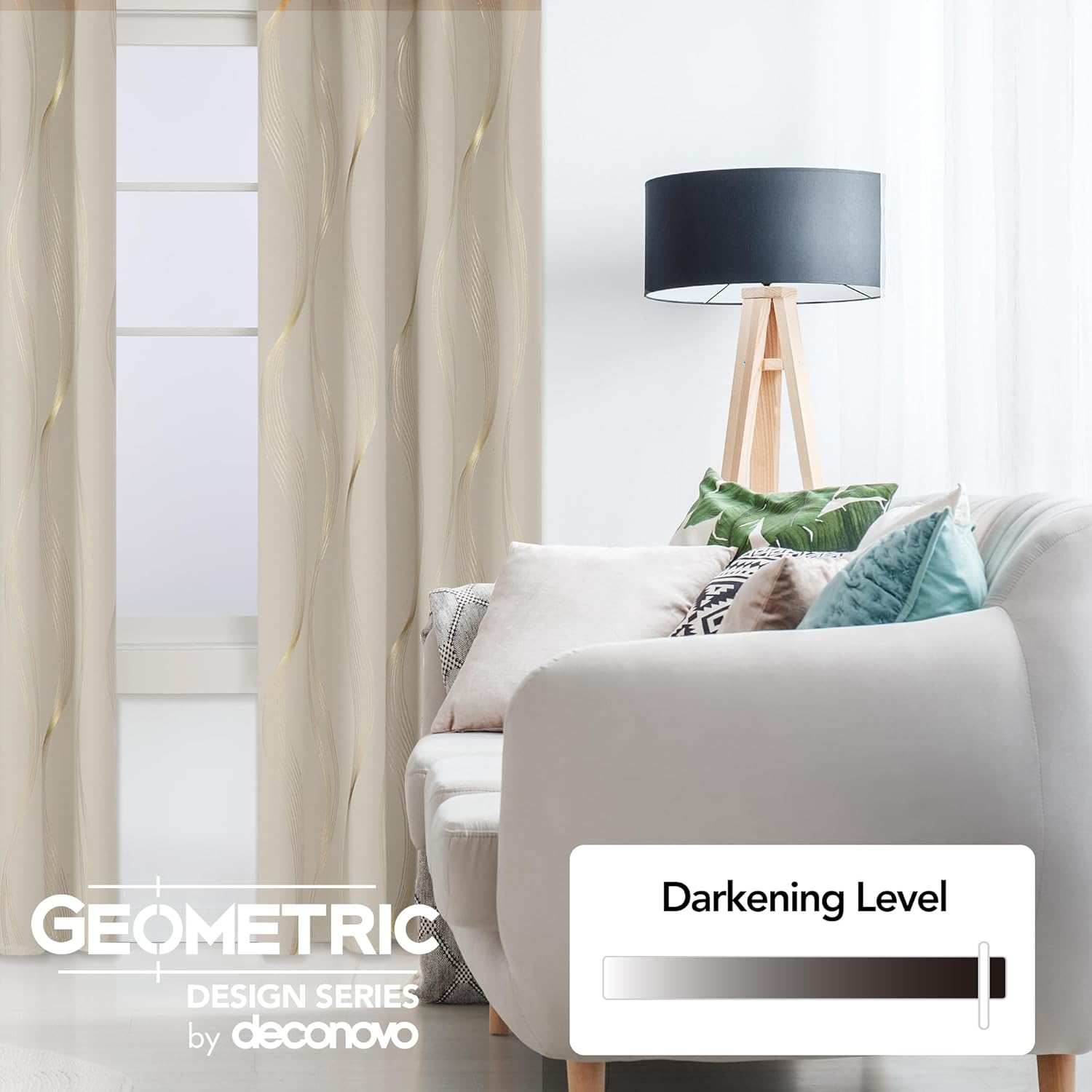Detalle de Deconovo Blackout Eyelet Curtains 46x90 inch