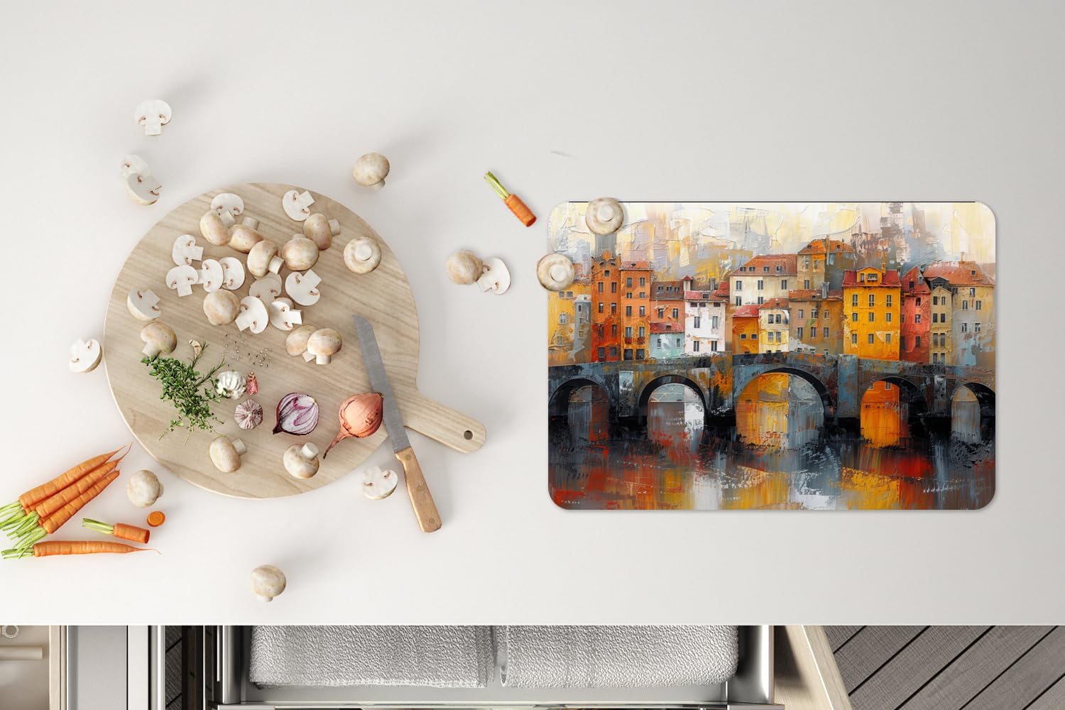 Detalle de KitchenYeah placemats, set van 6 in vinyl met antisliponderzijde
