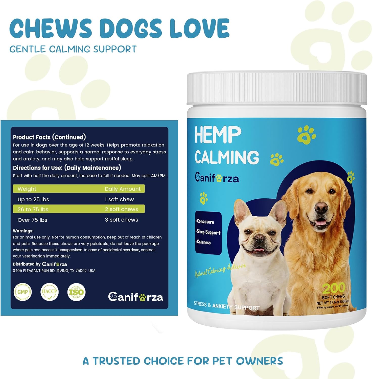 Thumbnail 6 de Caniforza Calming Dog Chews 200 Count