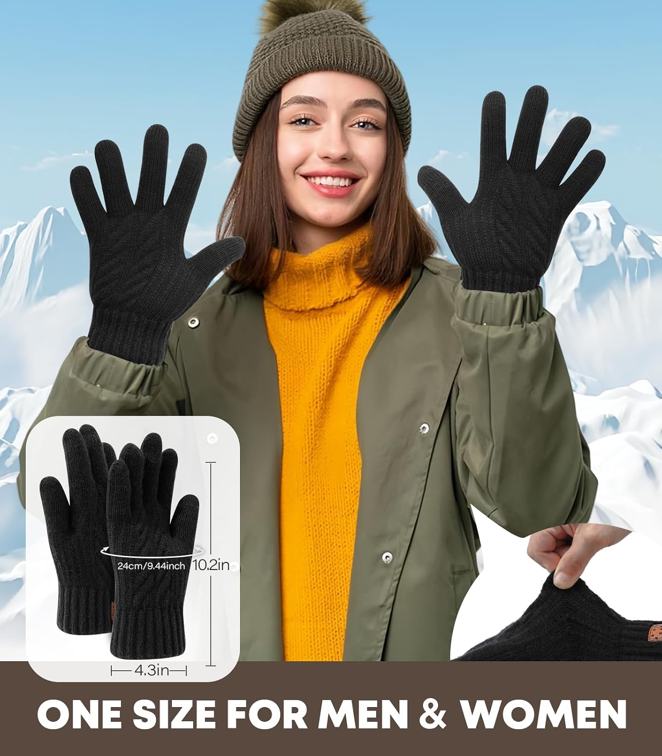 Thumbnail 4 de CHENMEI Winter Gloves Touchscreen