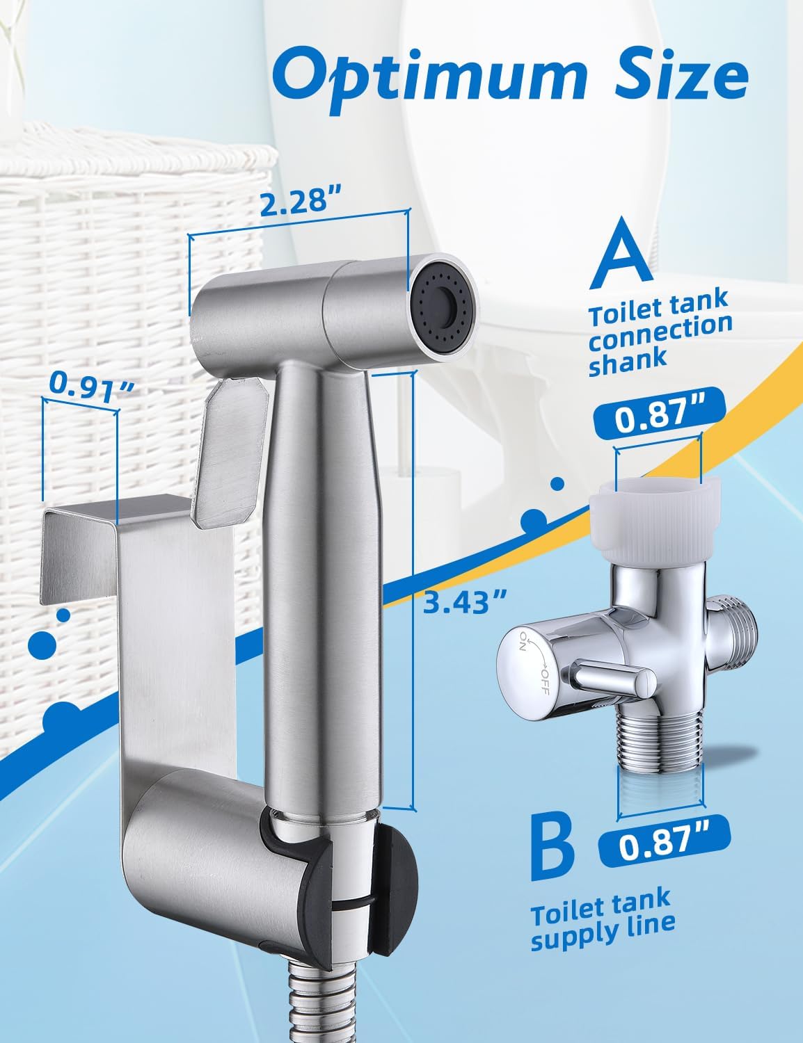Detalle 2 de BRITULIF F09 BBS09-02 Handheld Bidet Sprayer, 2-Pack with Dual Spray Modes
