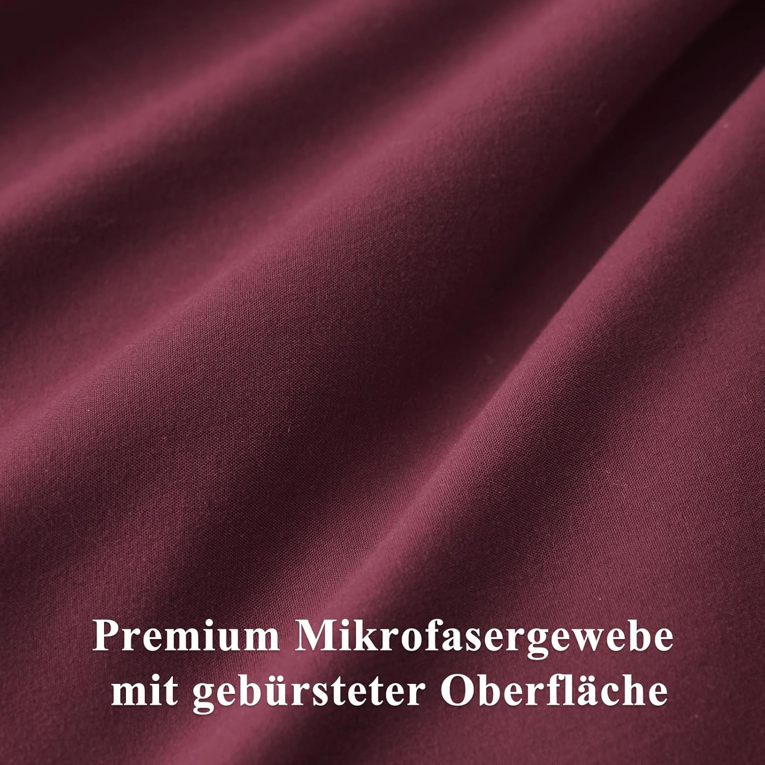 Thumbnail 5 de Aisbo Bettwäsche-Set 200x220 cm, 3-teilig, Rot – Mikrofaser, Reißverschluss, ÖKO-TEX