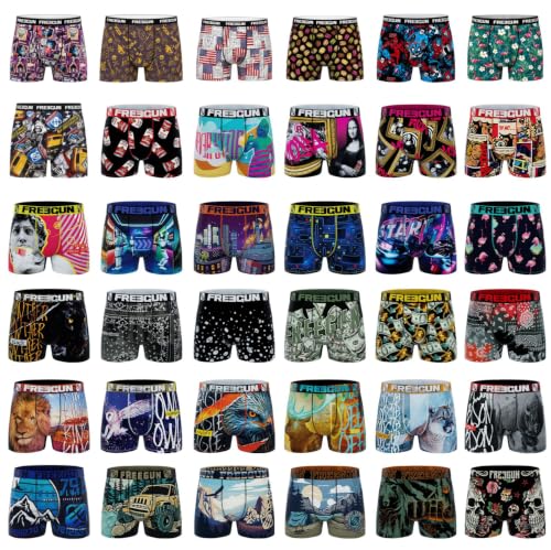 Detalle de FREEGUN Boxer Caleçon Enfant Sport – Lot de 5 Bleu MLT (12/14 Ans)