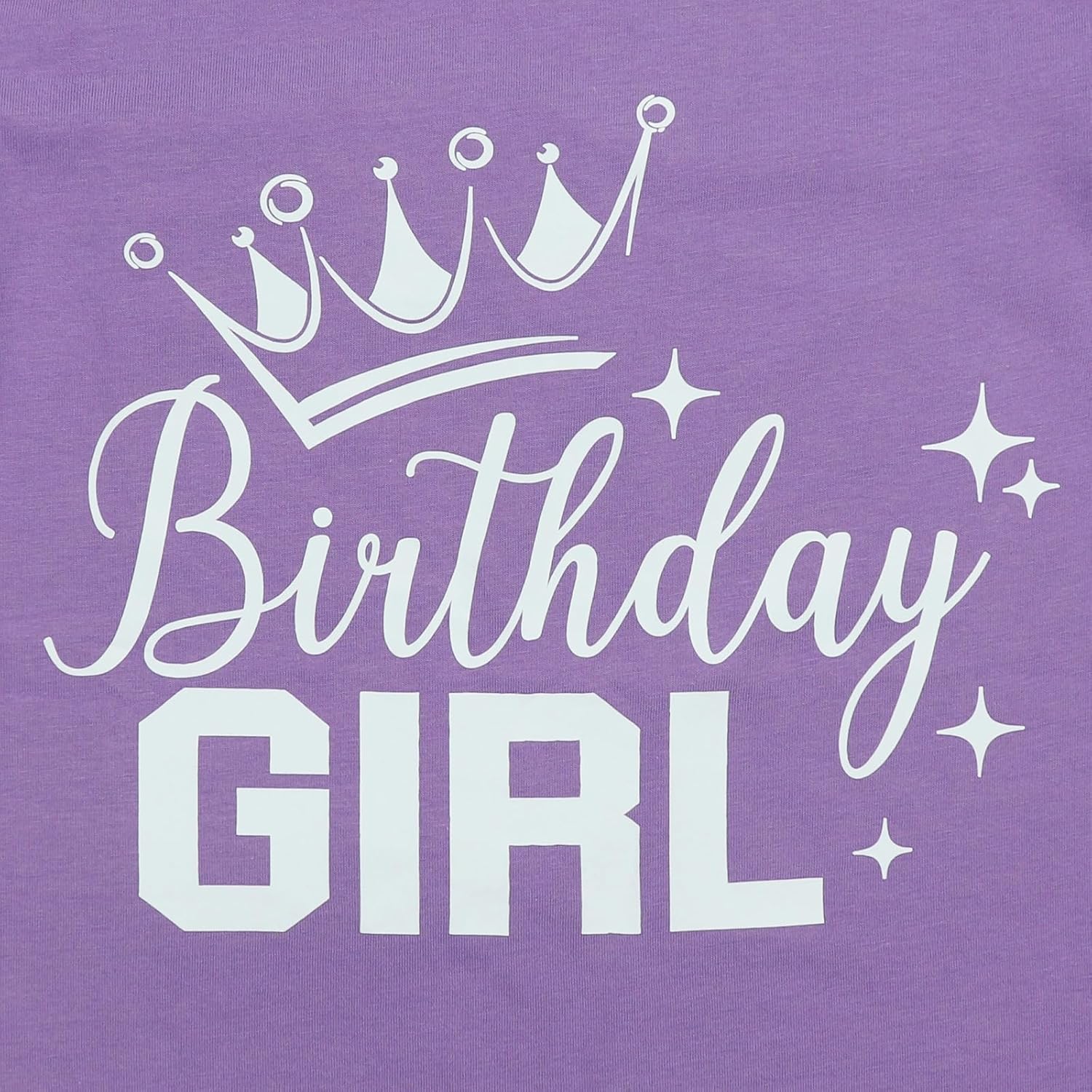 Detalle 2 de Birthday Girl Cotton Short Sleeve Tee for 2–7T – Playful Party Tee