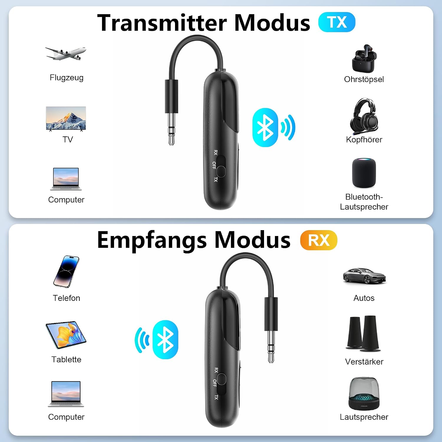 Thumbnail 6 de SOARUN 2-in-1 Bluetooth Adapter 24 h