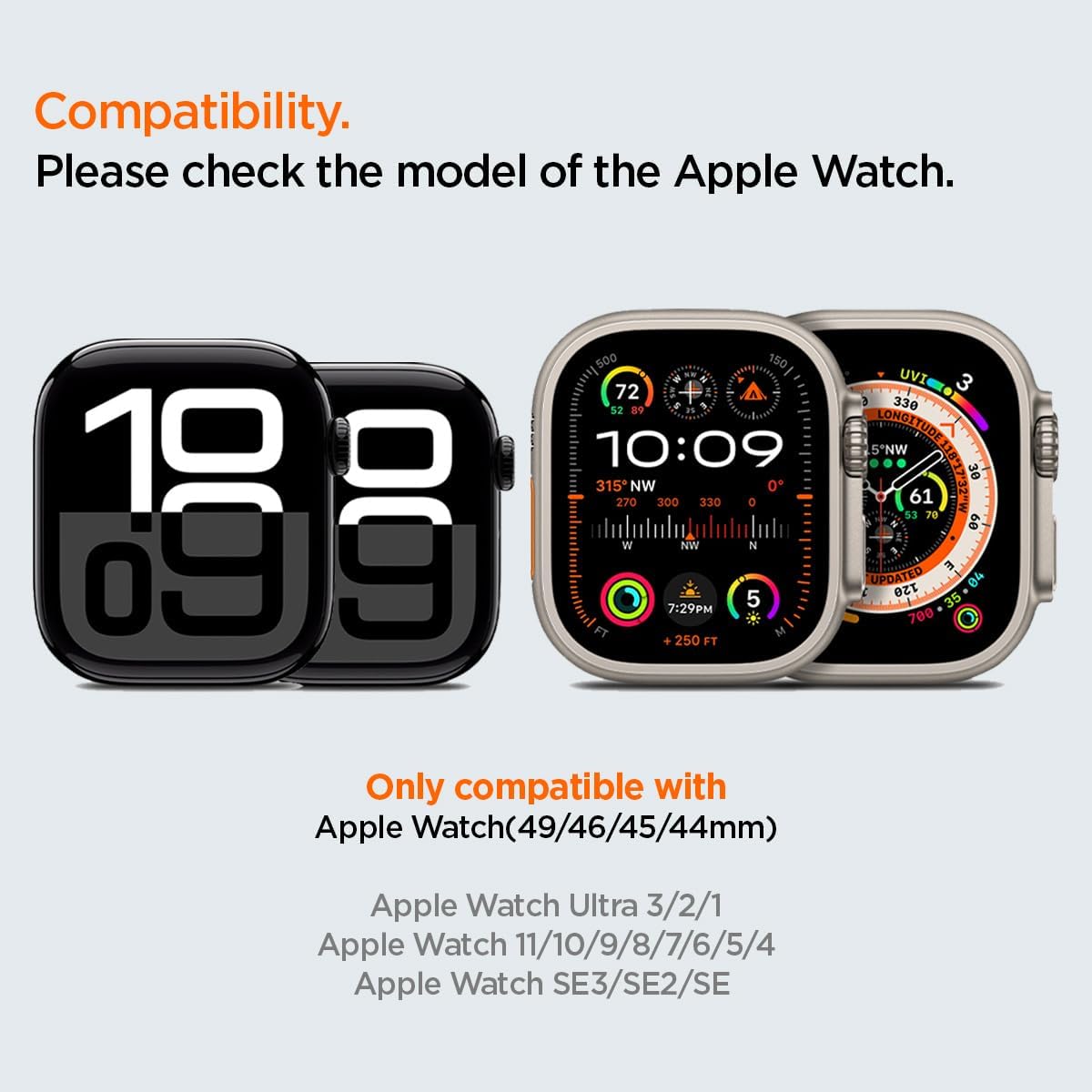 Thumbnail 2 de Spigen Basic cinturino in silicone per Apple Watch (compatibile Ultra 3/2/1 49mm, Series 11/10 46mm e altri)