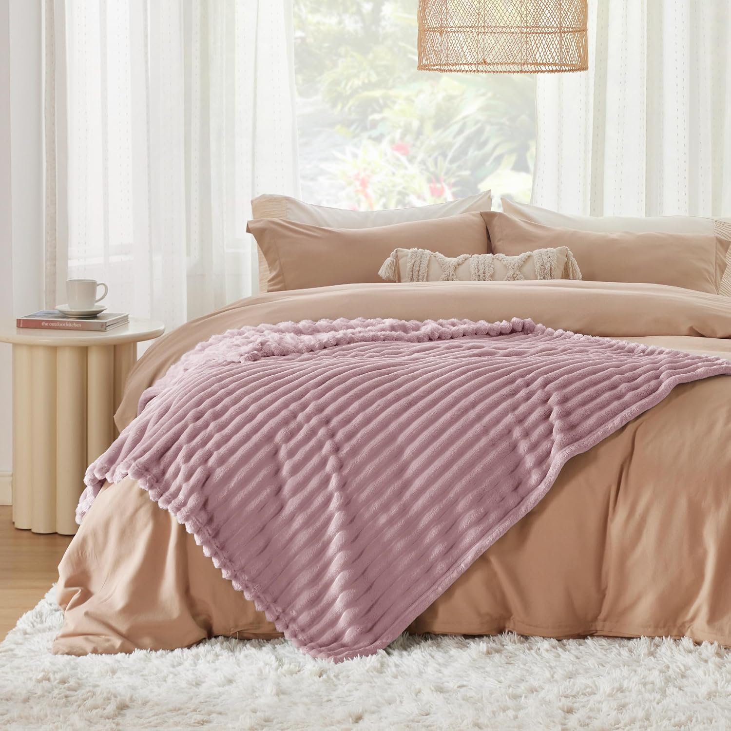 Thumbnail 5 de BEDSURE Kuscheldecke Flauschig – Wolldecke & Fleecedecke, Rosa 150 x 200 cm