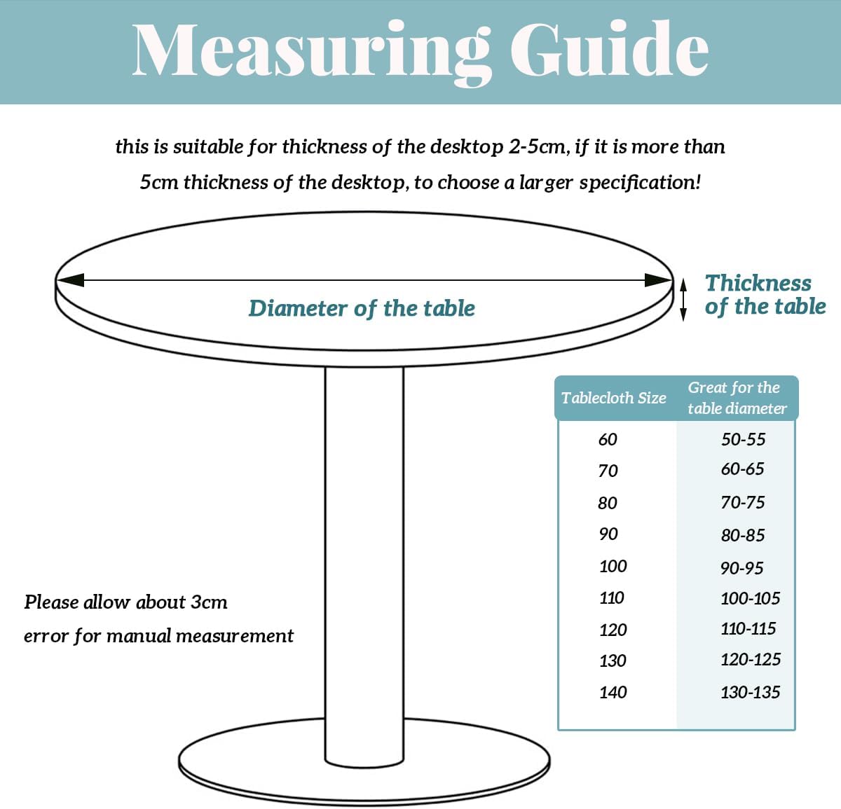 Thumbnail 1 de Odot Mantel Antimanchas Ajustable 140cm 🌧️ Mesa Redonda Impermeable