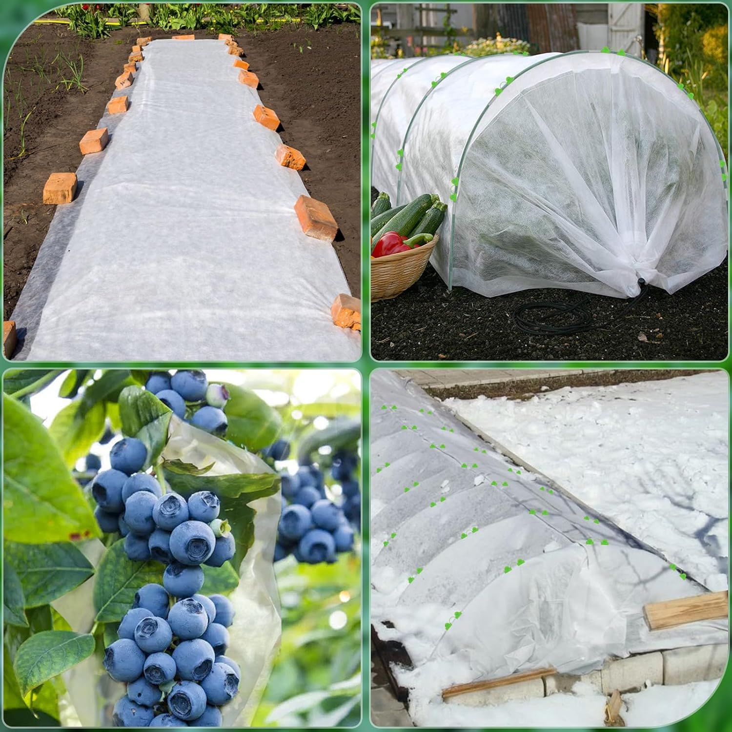 Thumbnail 3 de FuBegi 36pcs Garden Hoops Raised Beds with 3x10M 30gsm Horticultural Fleece Kit