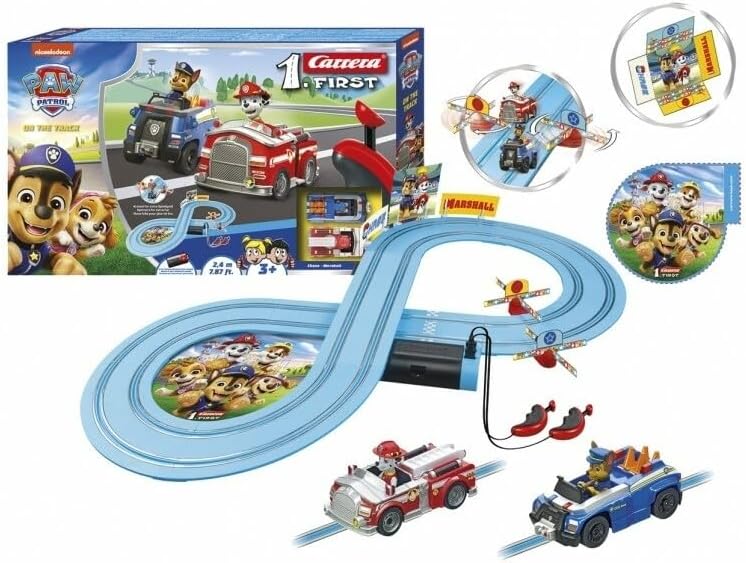 Thumbnail 2 de Carrera First PAW Patrol „On the Track“ – Spielbahn mit Chase & Marshall (2,4‑Meter‑Strecke)