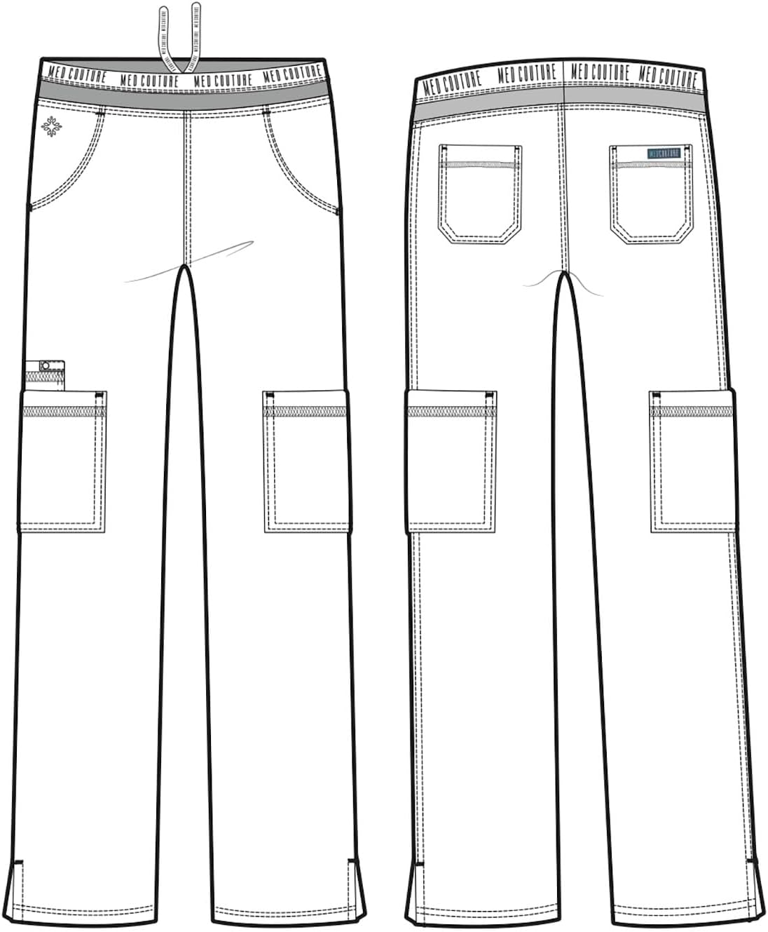 Thumbnail 6 de Med Couture Women's Yoga Pull-On Pant with 7 Pockets (MC7739)