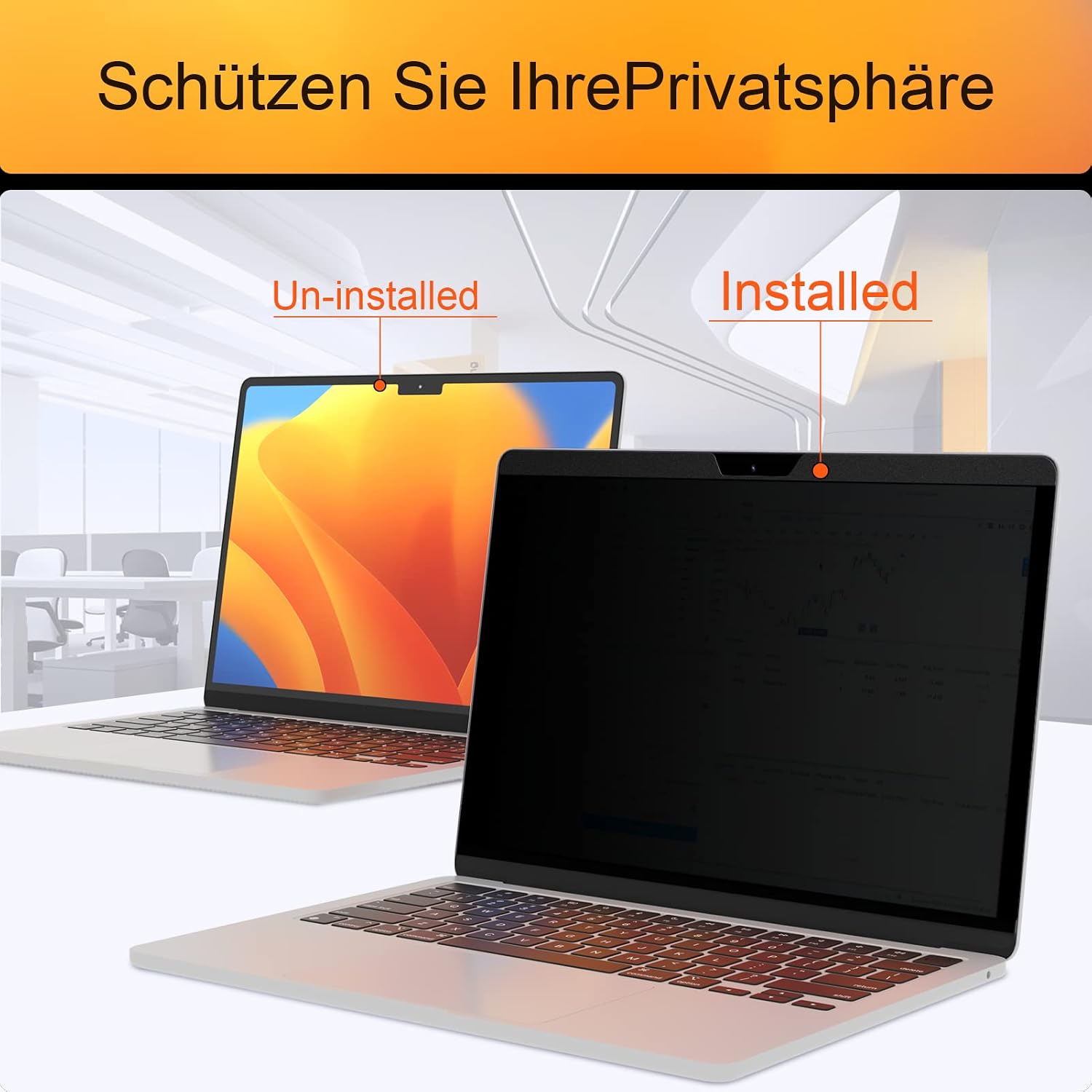 Detalle de Mamol Blickschutzfilter für MacBook Air 13,6" (2022–2025)