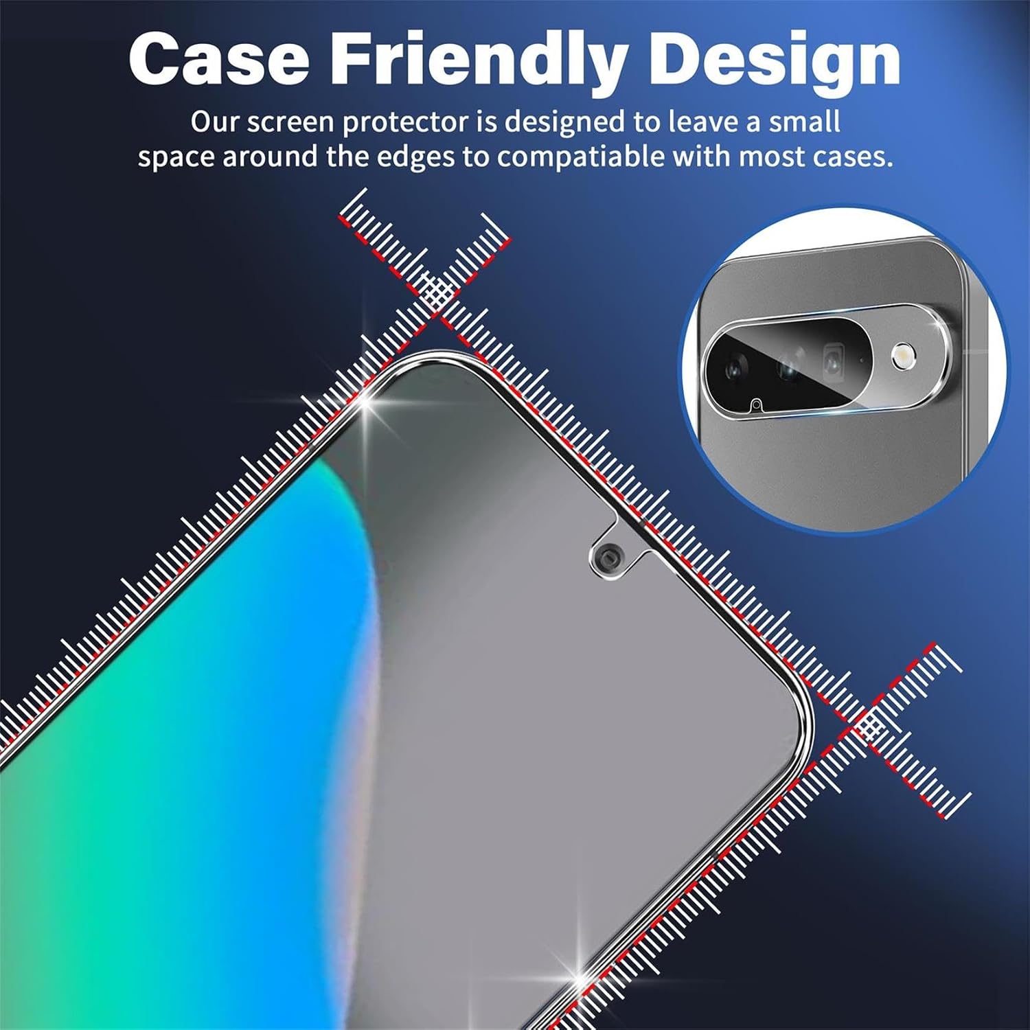 Thumbnail 4 de Google Pixel 10 6.3" Tempered Glass Screen Protector Pack