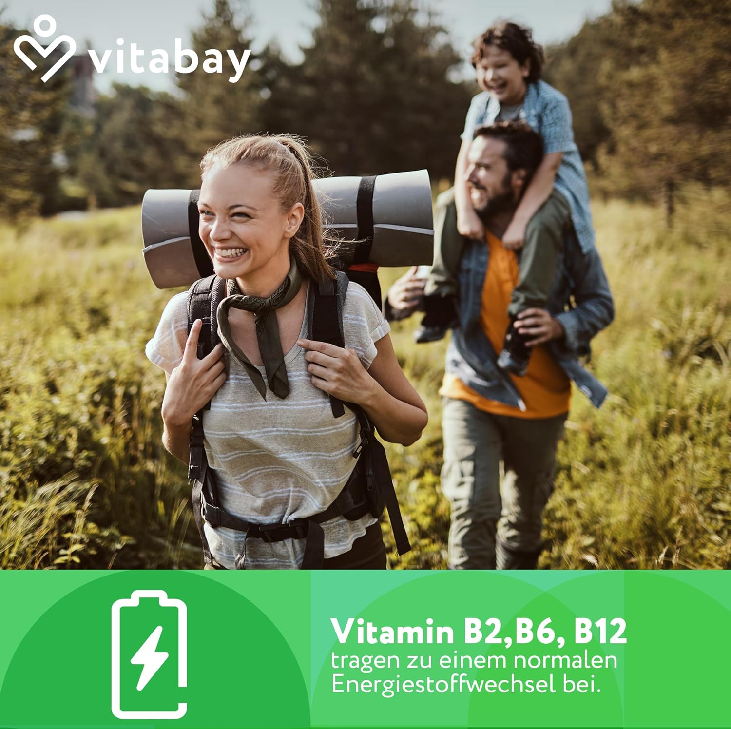 Thumbnail 2 de vitabay Vitamin B Komplex hochdosiert – 180 Tabletten mit allen 8 B-Vitaminen, vegan & laborgeprüft
