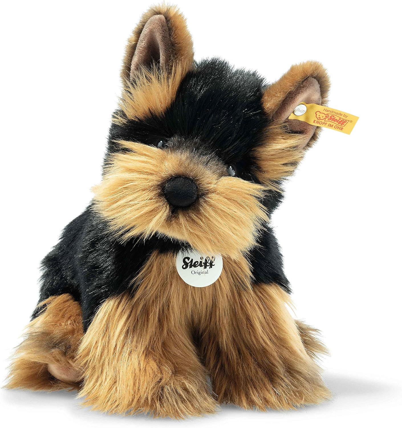 Detalle de Steiff 076923 Herkules Yorkshire Terrier – pluszowy pies, ok. 24 cm