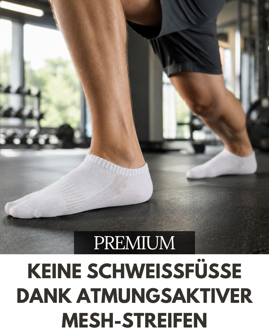 Detalle de 10 Paar Sneaker Socken Herren & Damen kurze Sportsocken aus Baumwolle – Atmungsaktiv