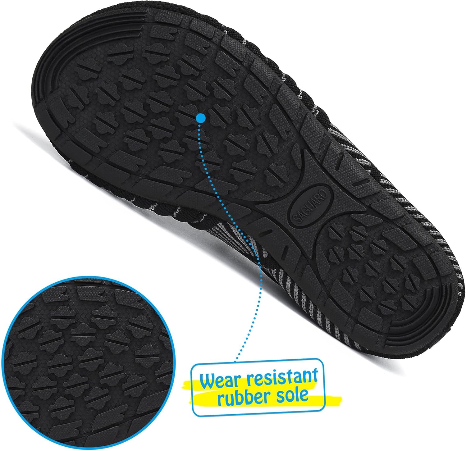 Thumbnail 4 de SAGUARO Chaussures Aquatiques Enfant – respirantes, légères et anti-dérapantes (Taille EU 18–37)