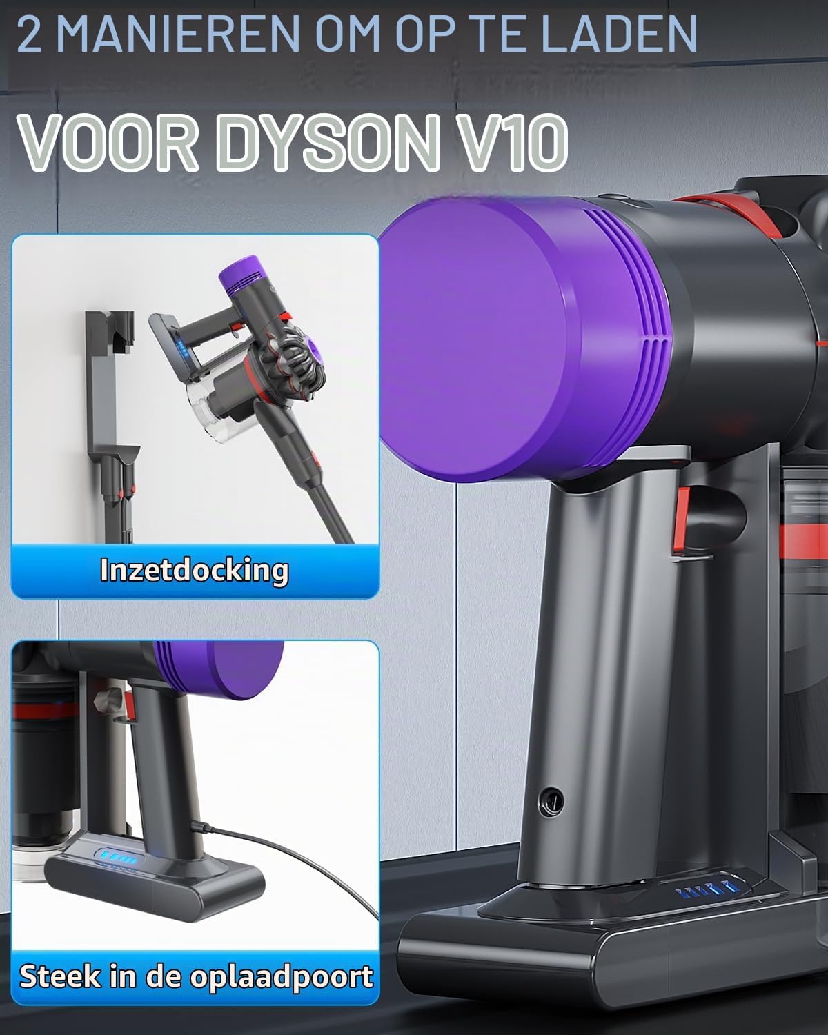 Thumbnail 6 de Powtree V10 vervangingsaccu voor Dyson V10/SV12 met filter en 3 schroeven