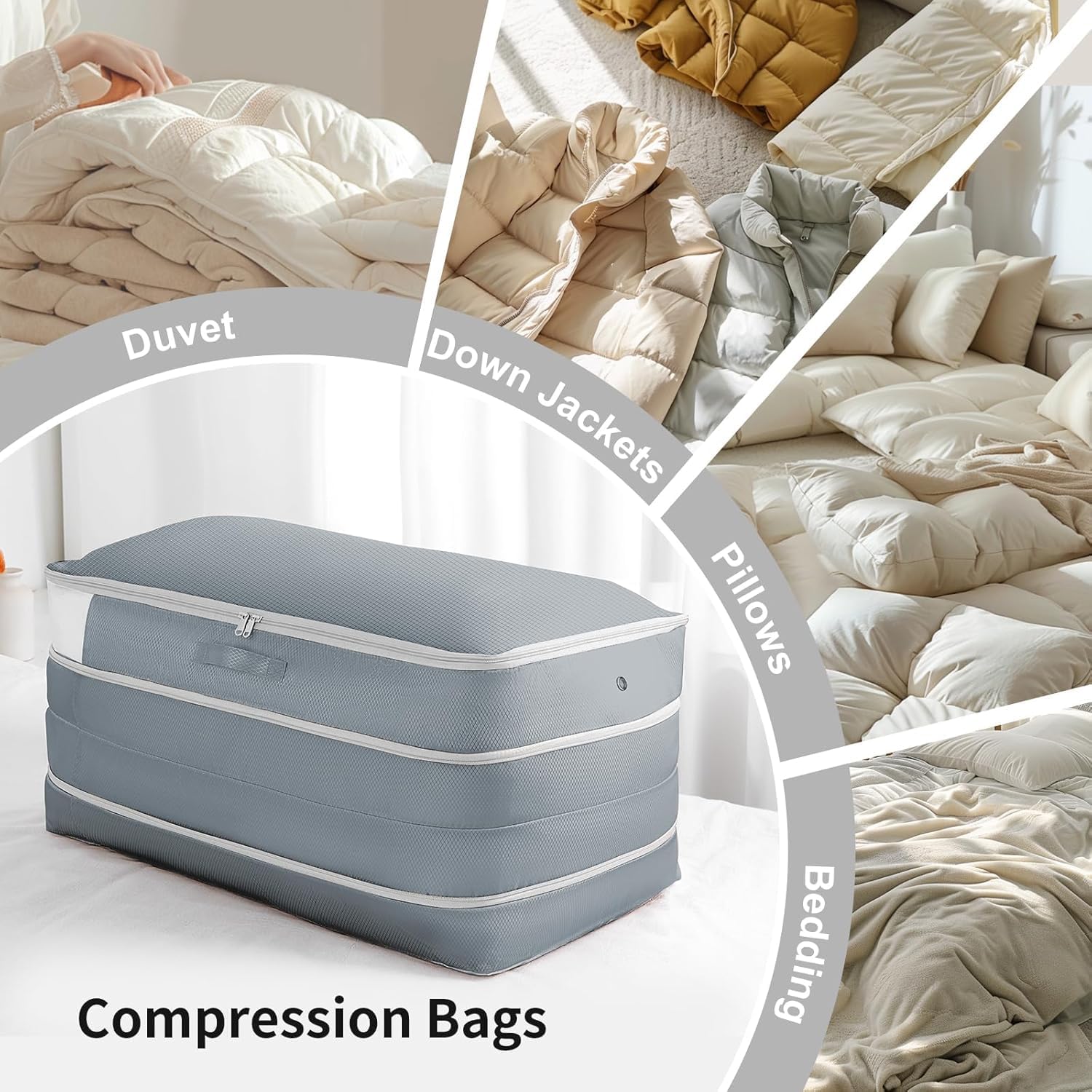 Thumbnail 6 de DIMJ SN302-LX2L Comforter Compression Storage Bags, Washable Nylon, 2-Pack
