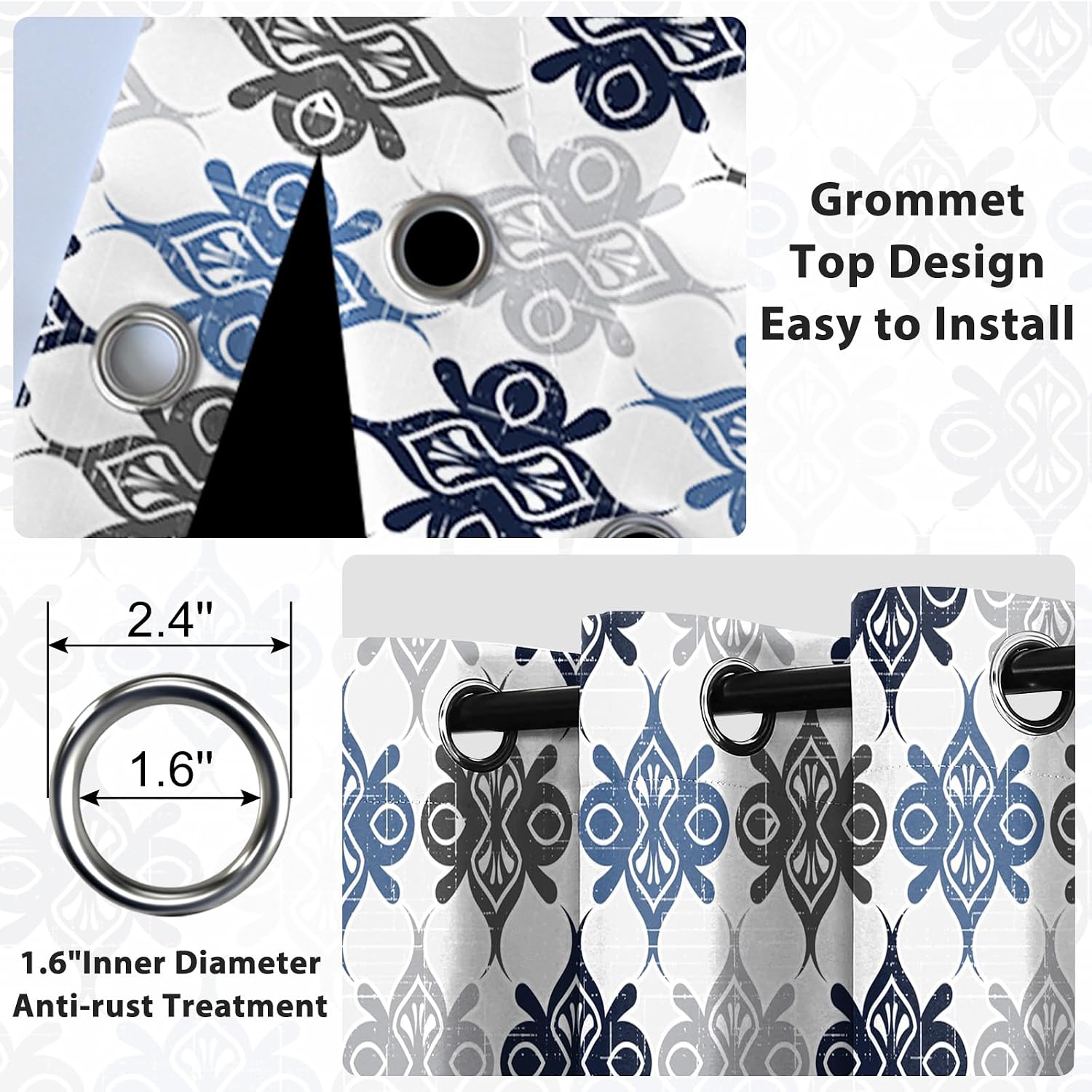 Thumbnail 5 de GICDSU Blackout Curtains, 52W x 63L