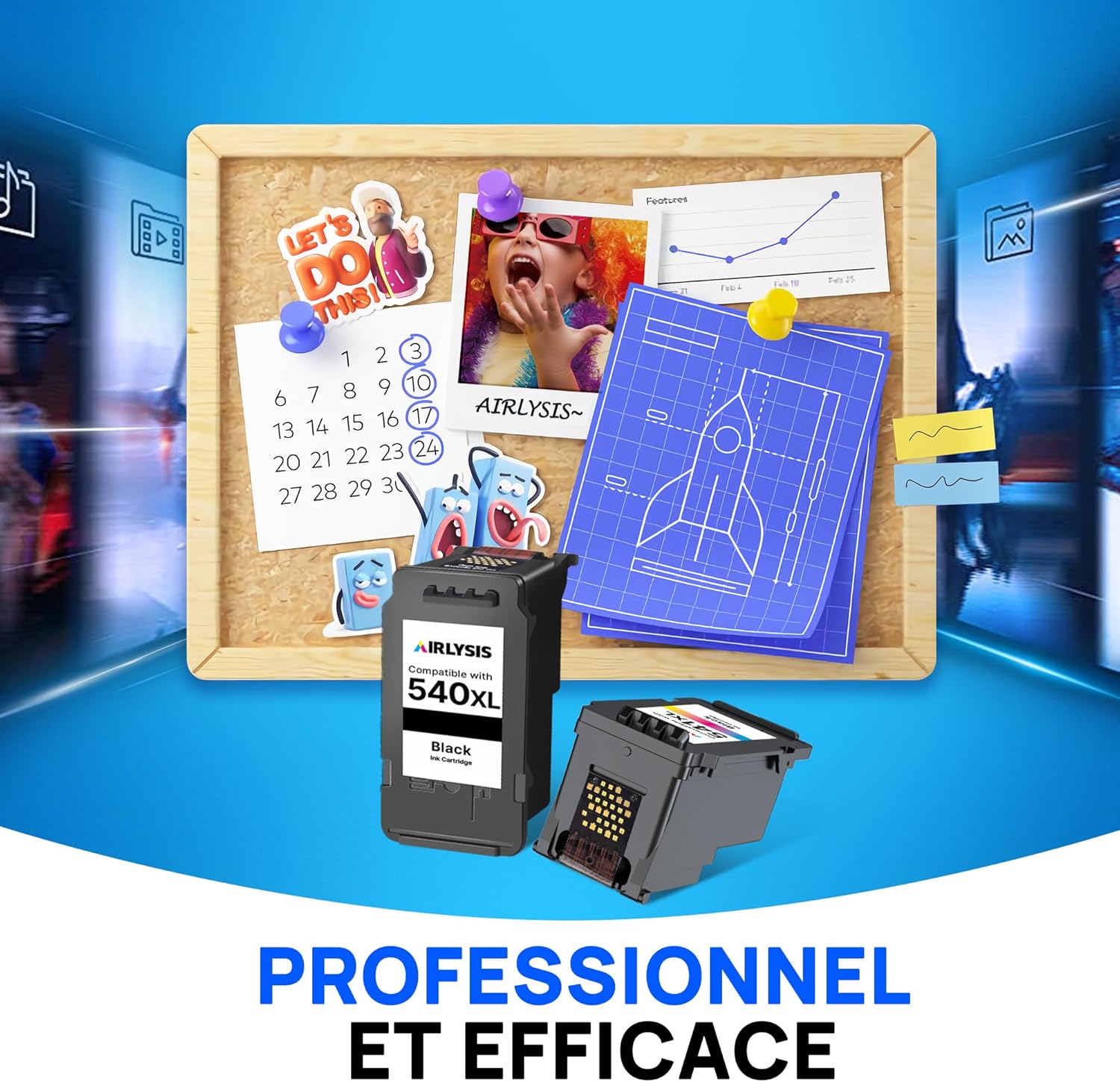 Thumbnail 5 de AIRLYSIS PG-540XL CL-541XL cartouche 610 pages 🖨️