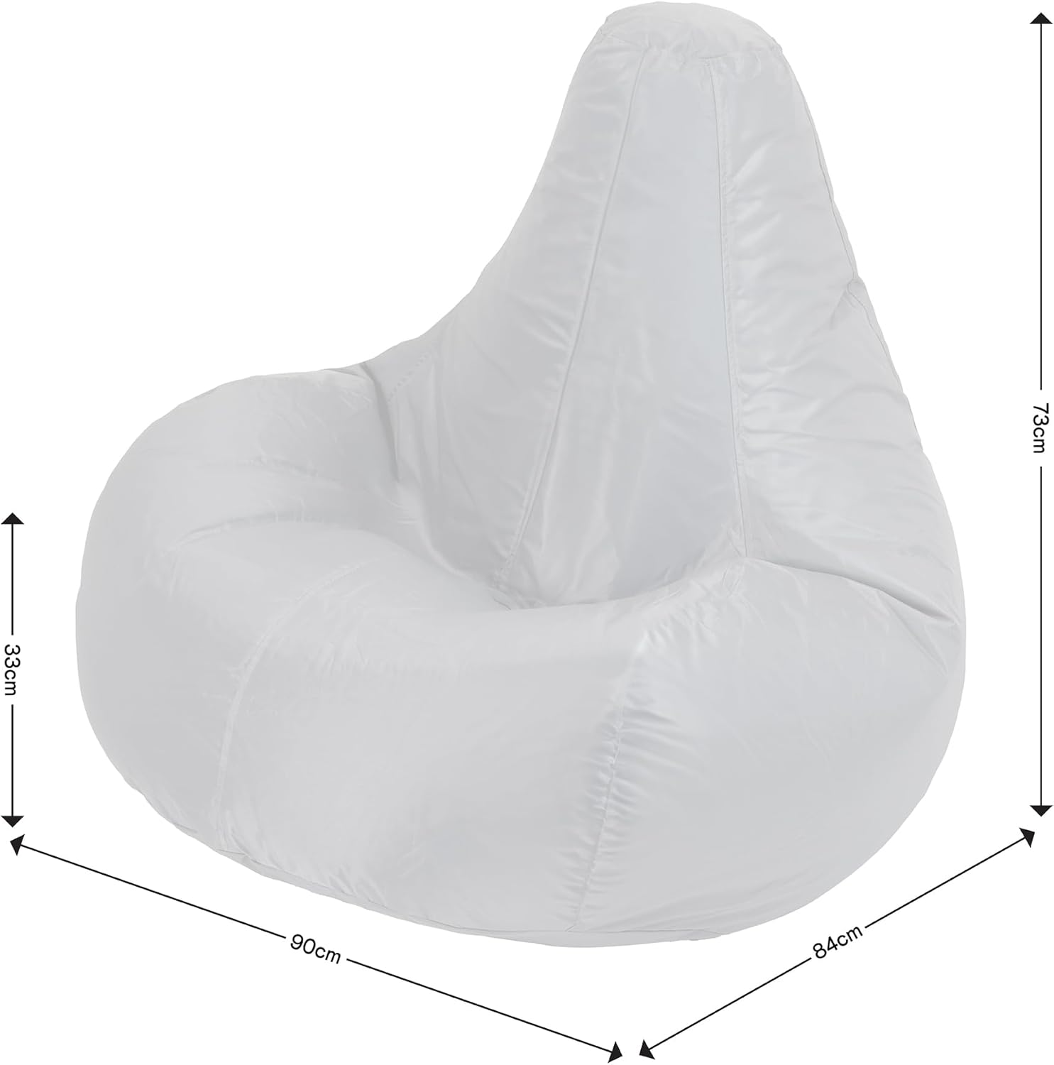 Thumbnail 2 de Bean Bag Bazaar Dalton gaming bean bag chair (Lime Green) with filling included