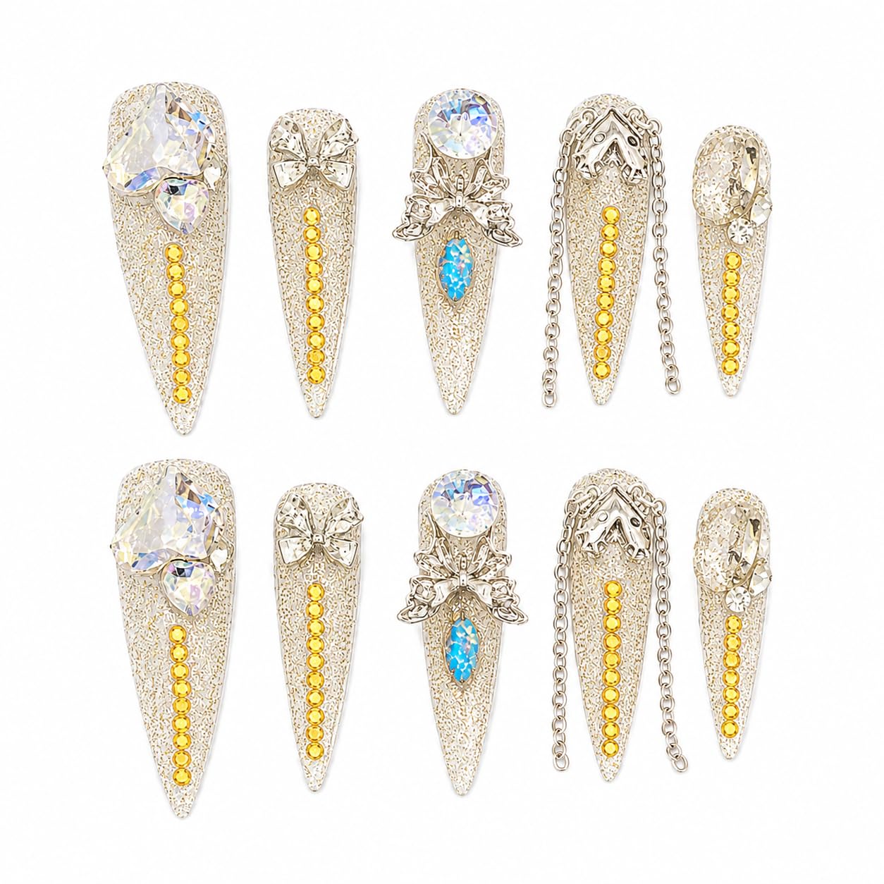 Detalle de Handmade Press-On Nails, Stiletto