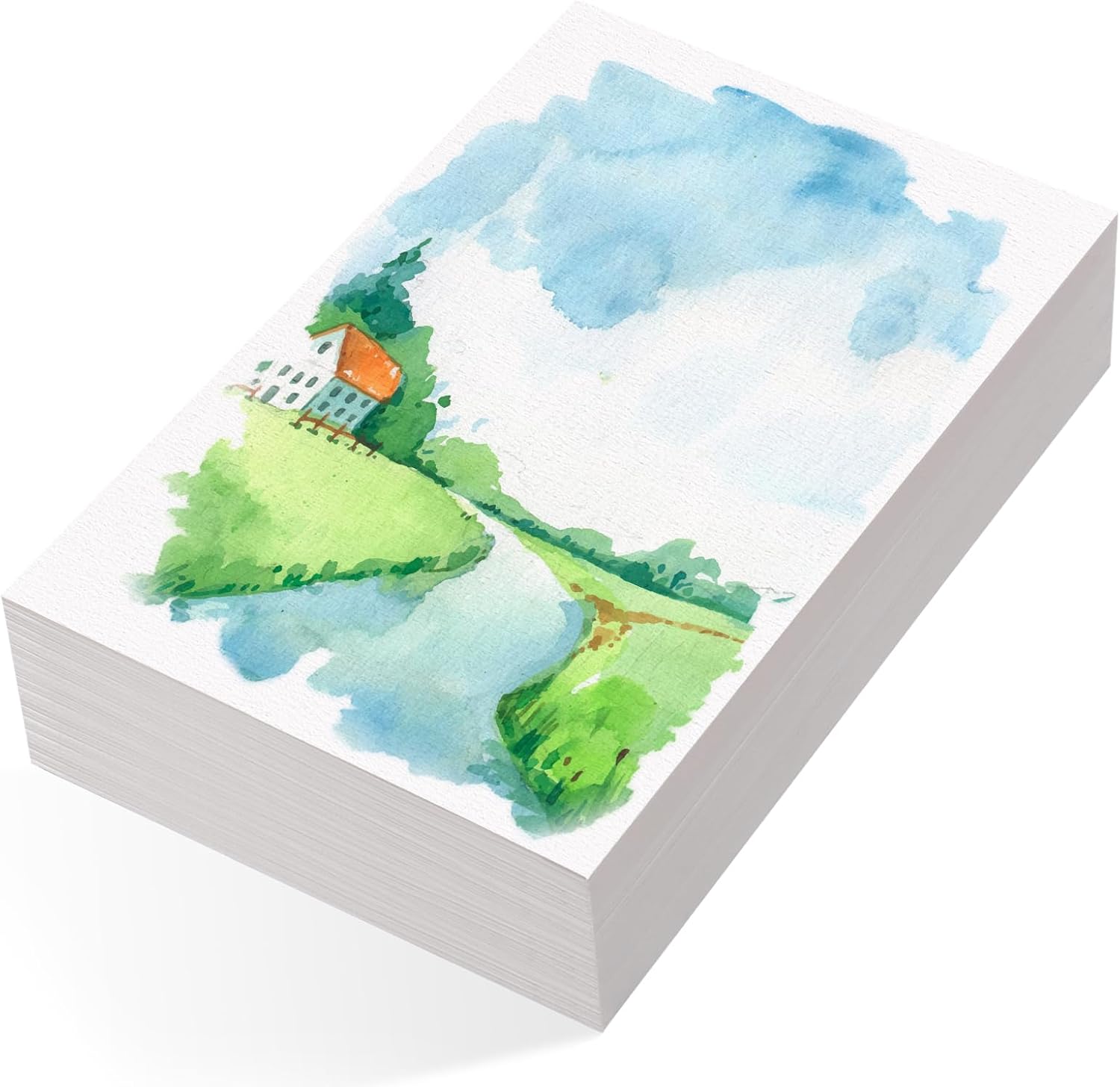 80 Sheets Watercolor Paper Bulk (2.5 x 3.5 in, 110 lb / 230 gsm, Cold Press) for Kids, Students, and Artists